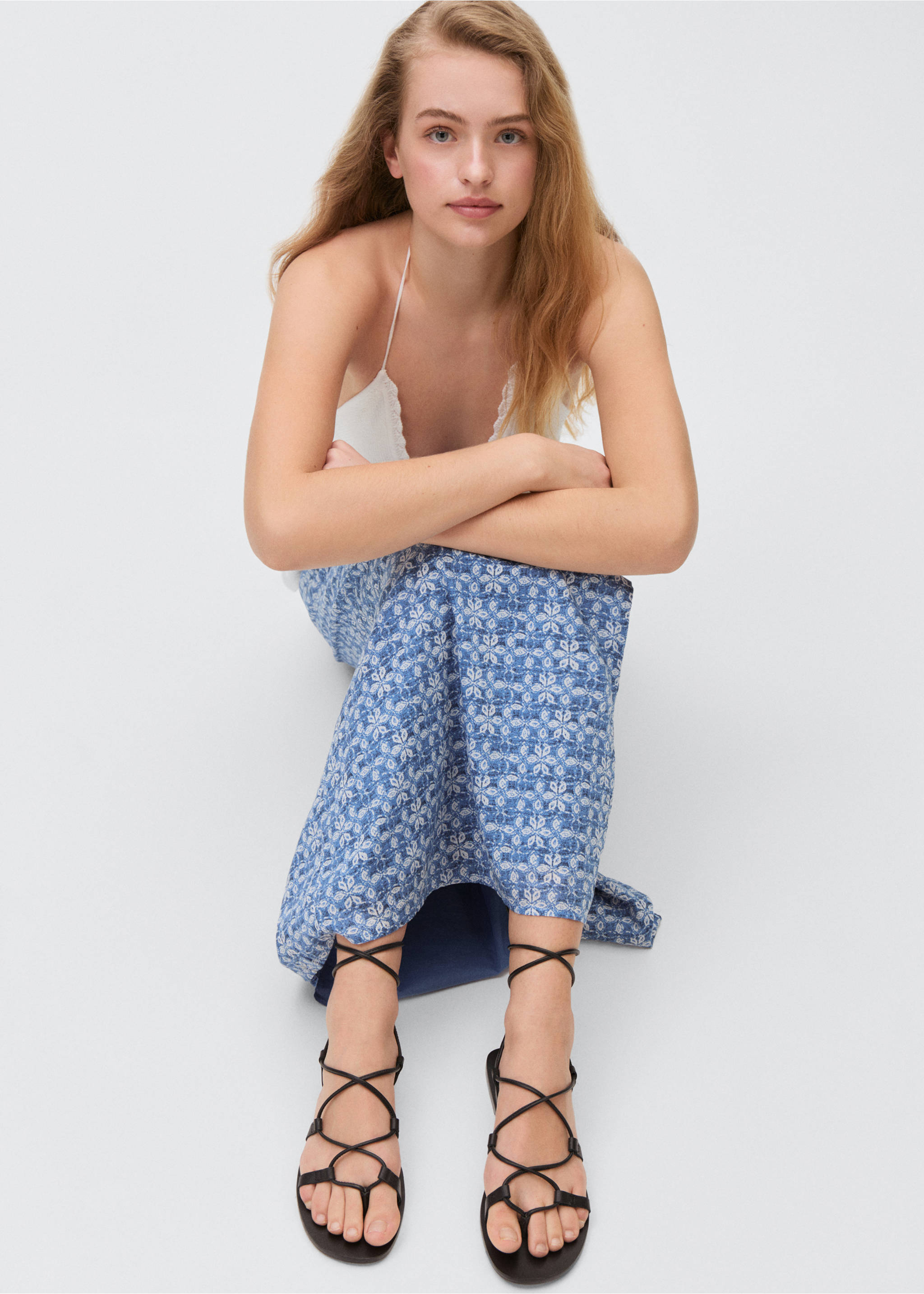 Sandales à lanières cuir - Détail de l'article 3, Noir. Ref: 87016369-00.