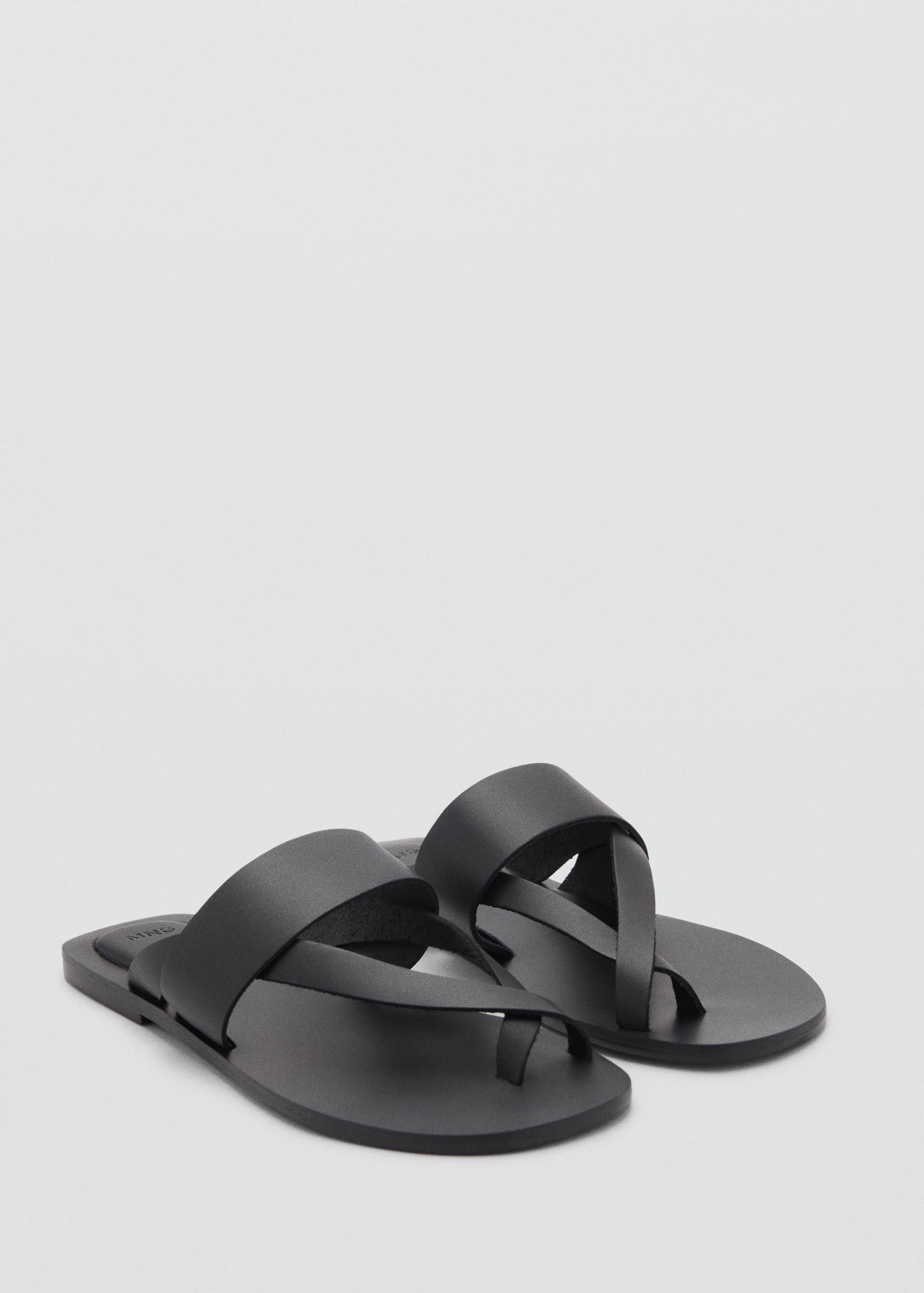 Leather straps sandals - Medium plane