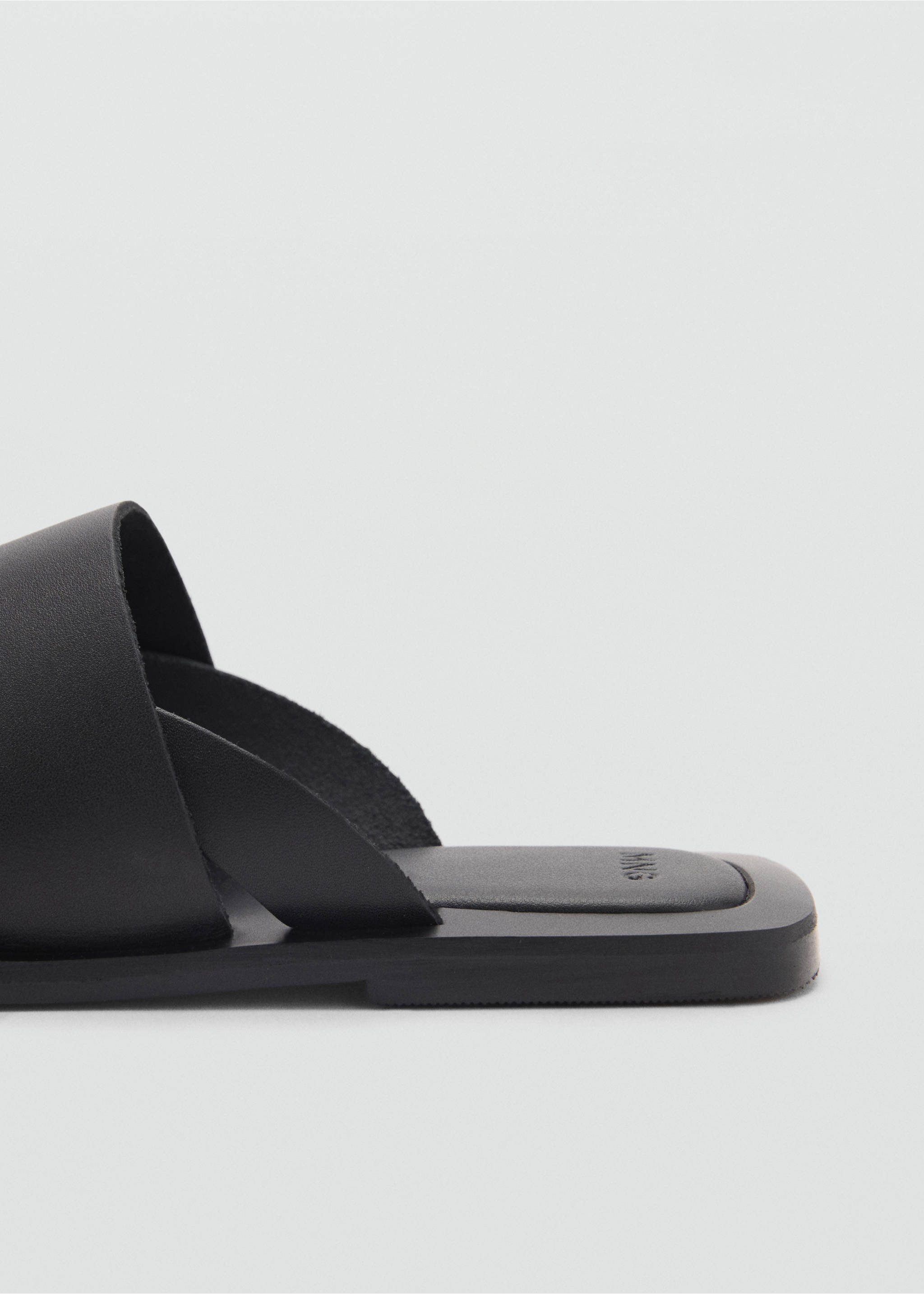 Leder-Riemensandale - Detail des Artikels 2, Schwarz. Ref: 87016370-00.