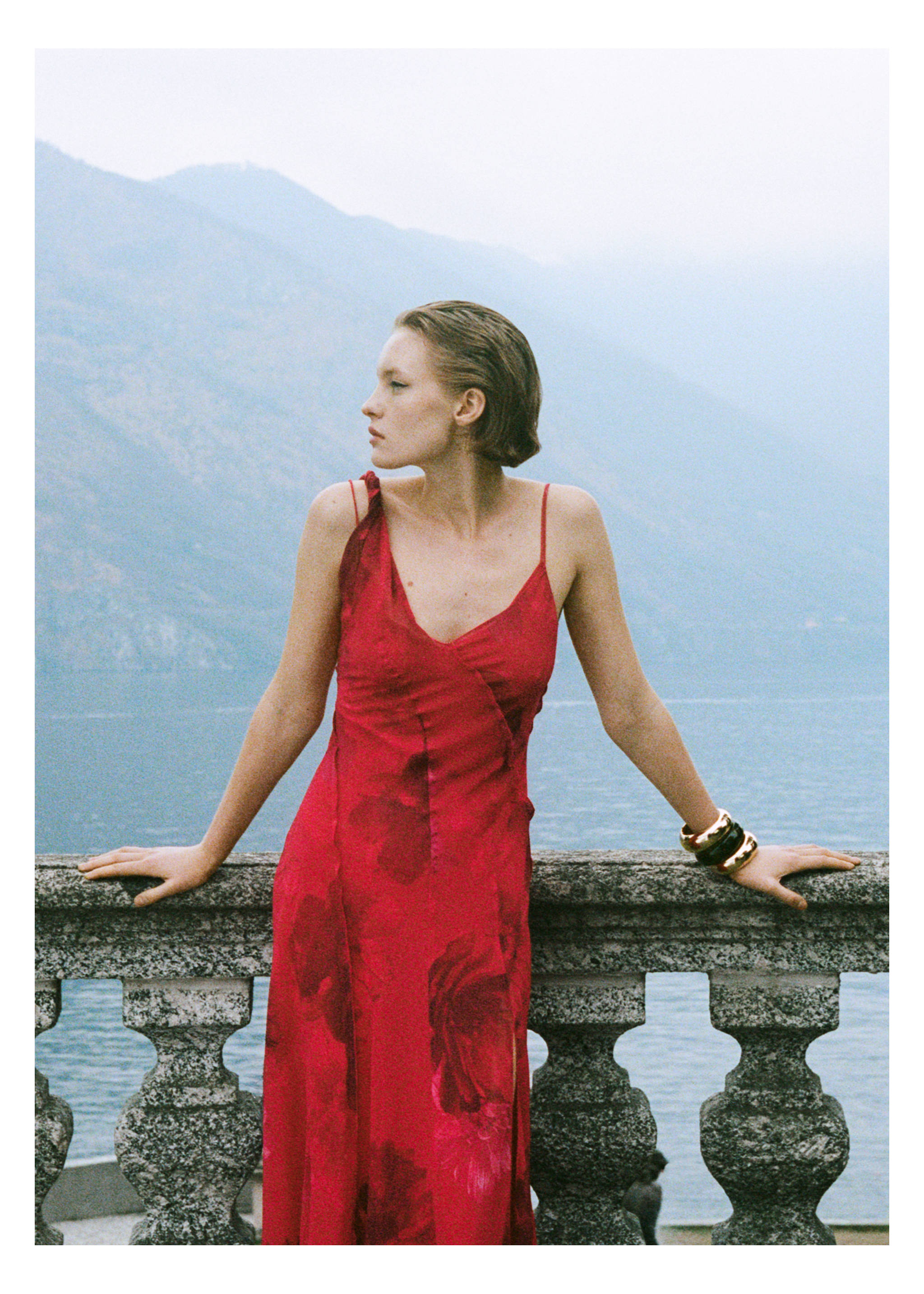 Vestido asimétrico floral - Detalle del artículo 7, Rojo. Ref: 87016378-00.