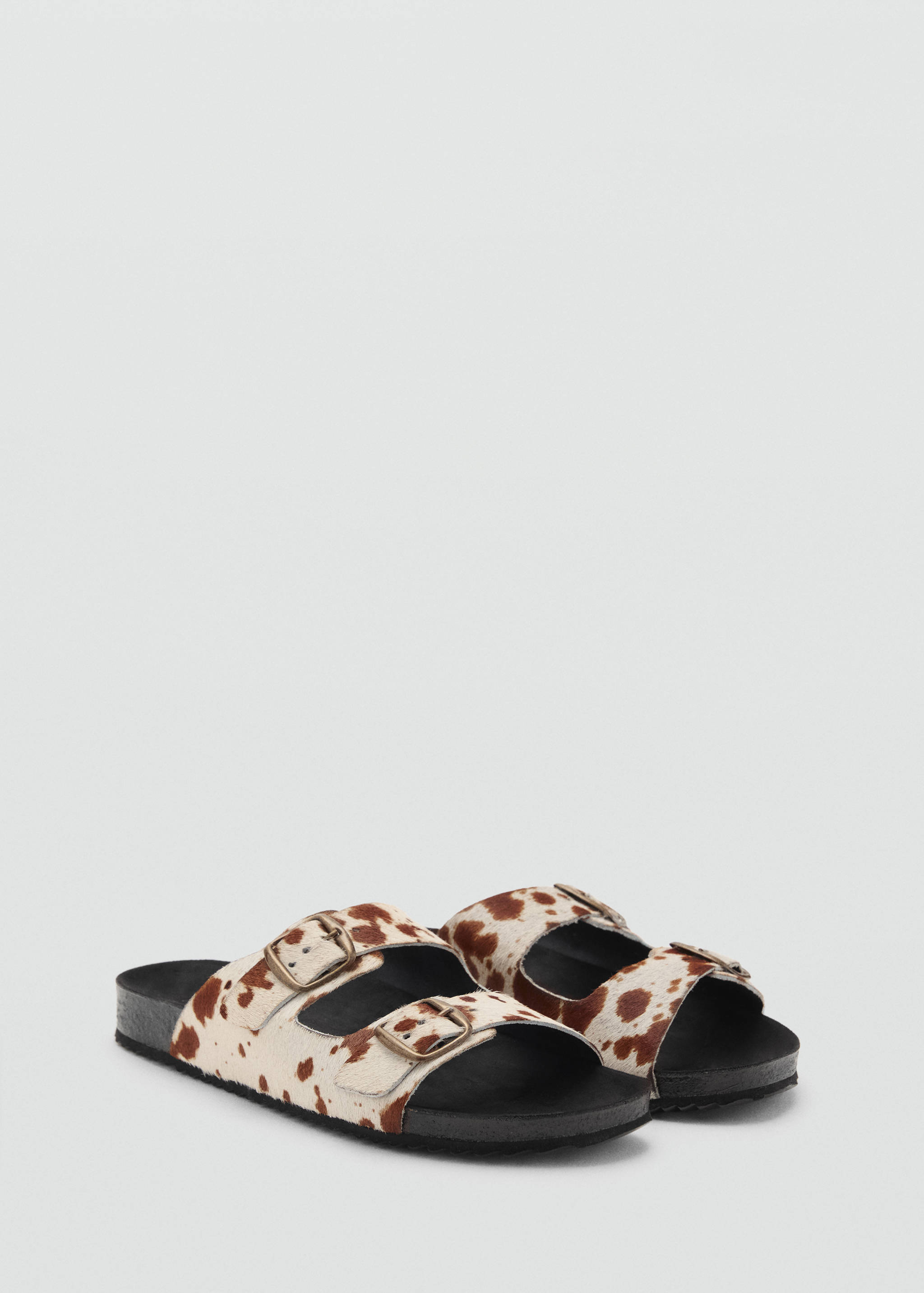 Sandàlies pell animal print - Pla mig