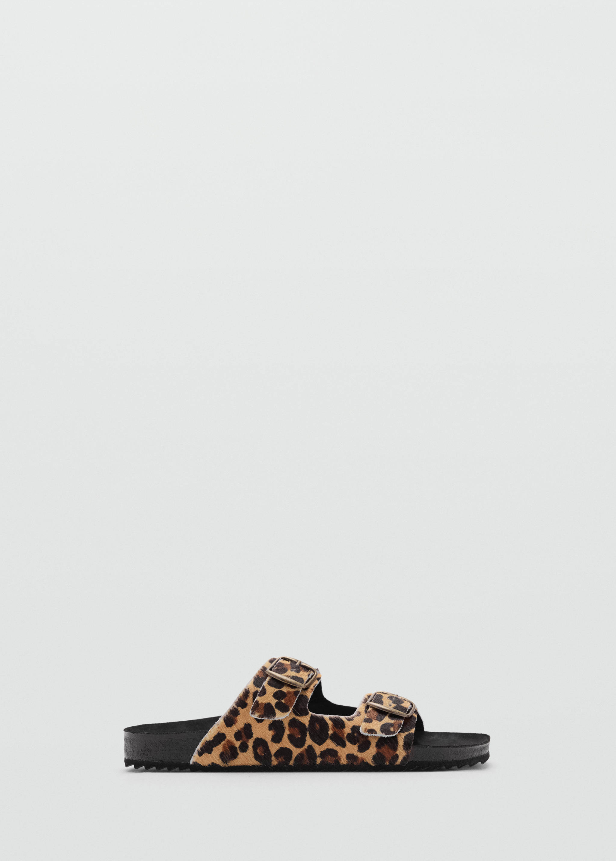 Animal-print leather sandals - Article without model