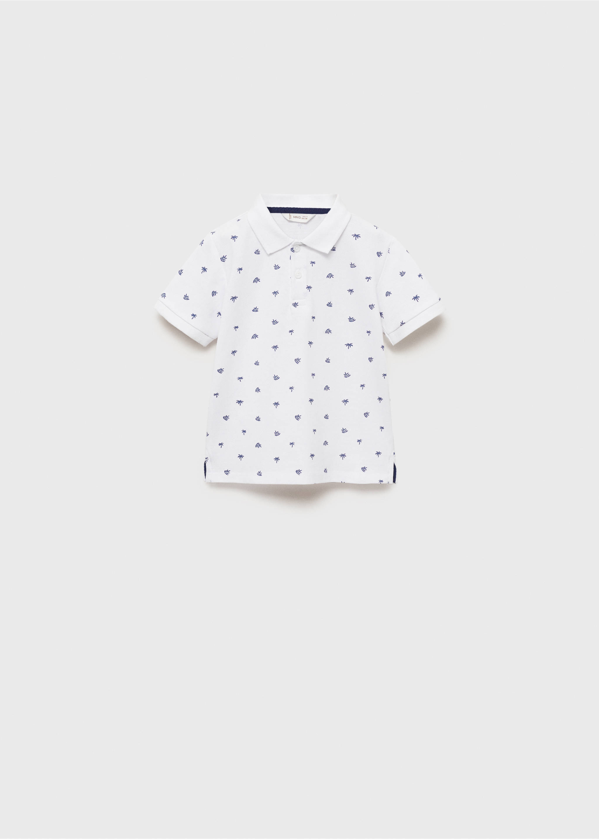 Bavlněné tričko polo s potiskem - Zboží bez modelu, Šedobílá. Ref: 87016710-00.