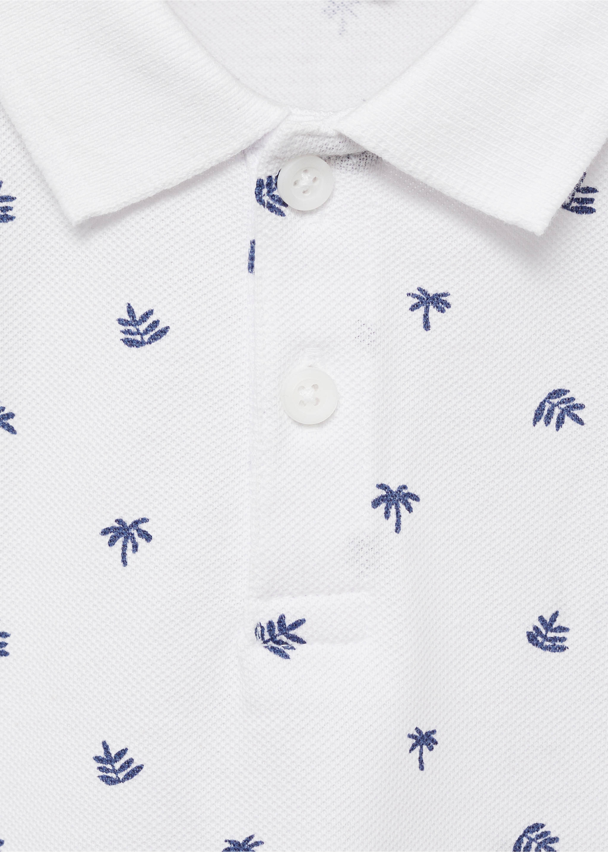 Bavlněné tričko polo s potiskem - Detail zboží 8, Šedobílá. Ref: 87016710-00.