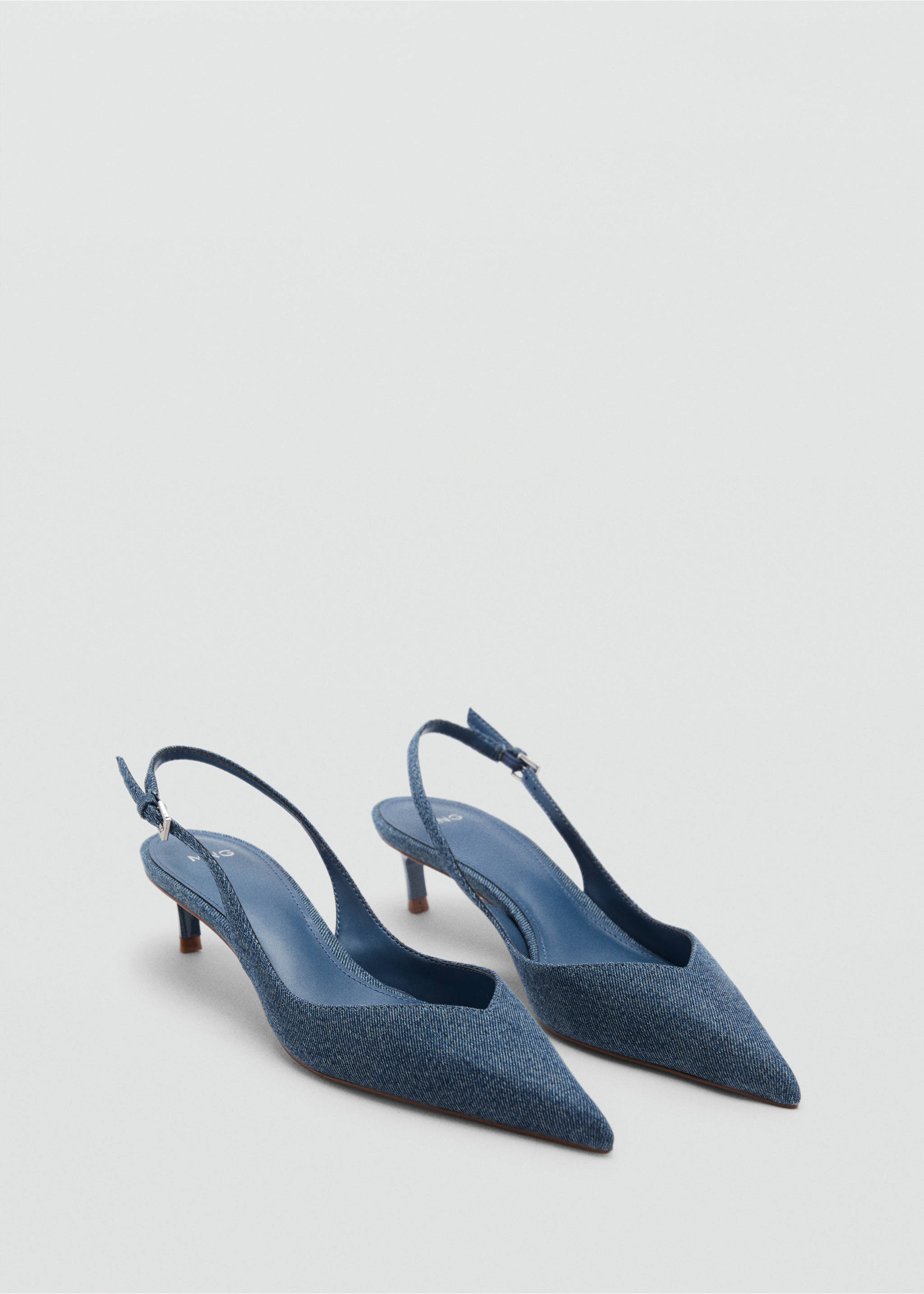 High-heeled denim shoes - Medium plane, Blue. Ref: 87016712-00.