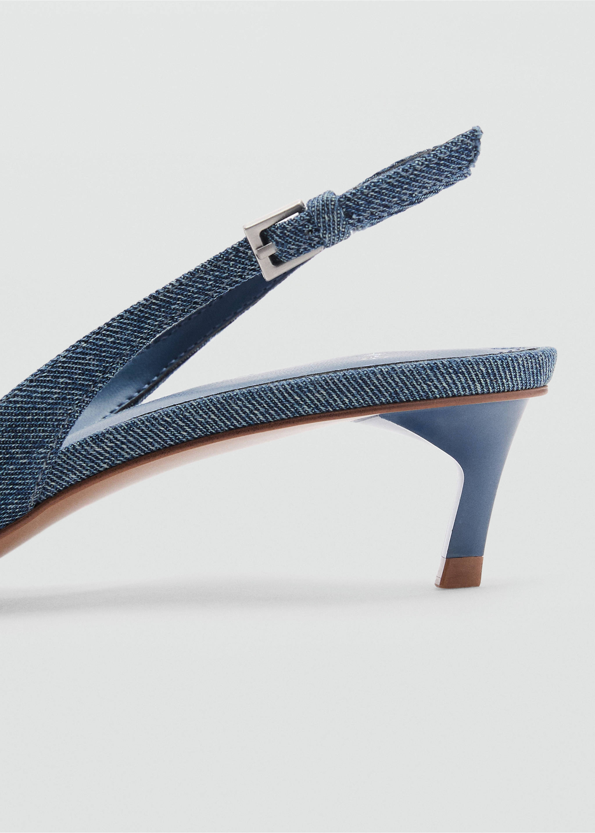 High-heeled denim shoes - Details of the article 2, Blue. Ref: 87016712-00.