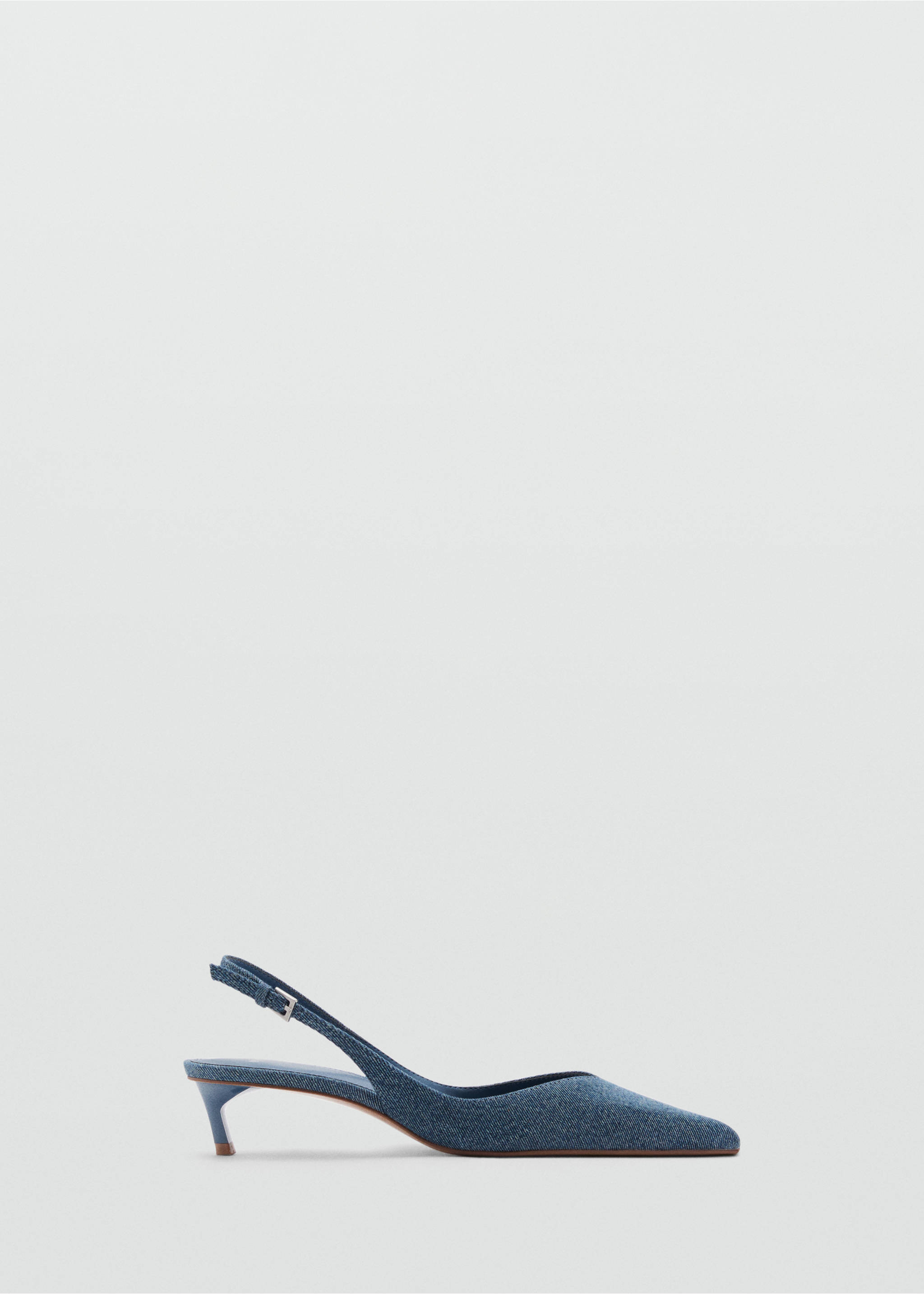 Denim-Schuh mit Absatz - Artikel ohne Model, Blau. Ref: 87016712-00.
