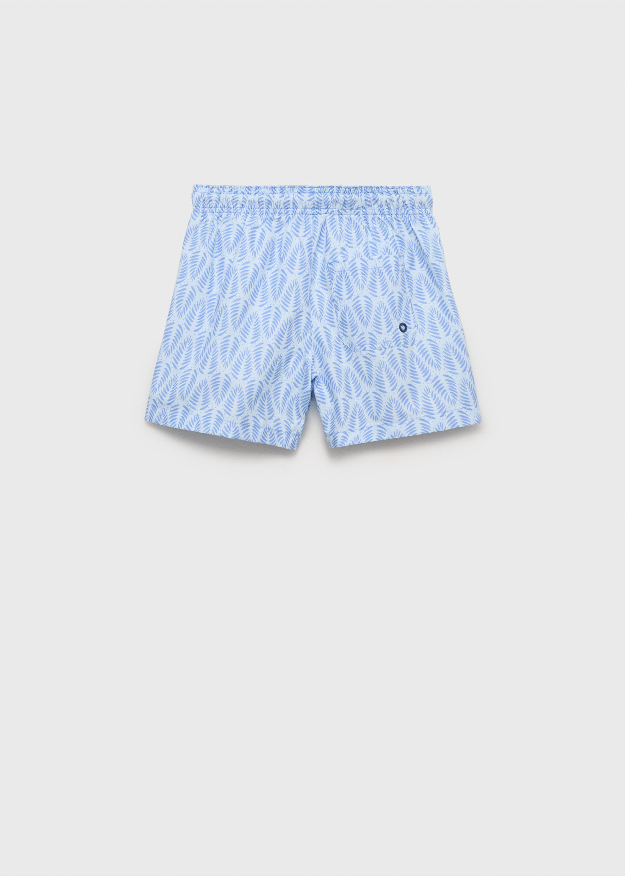 Printed swimming trunks - Reverse of the article, Sky Blue. Ref: 87016715-00.