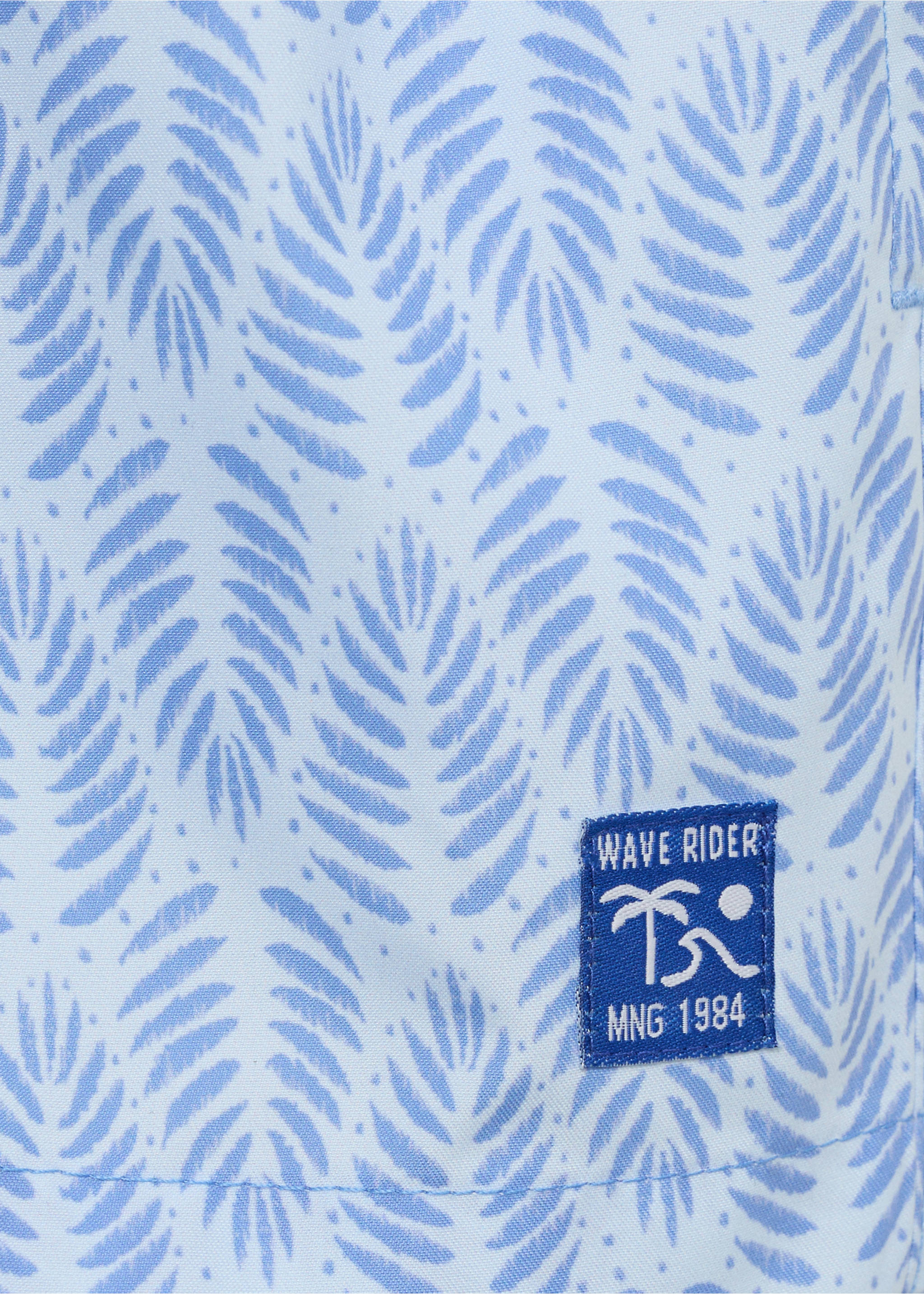 Printed swimming trunks - Details of the article 0, Sky Blue. Ref: 87016715-00.