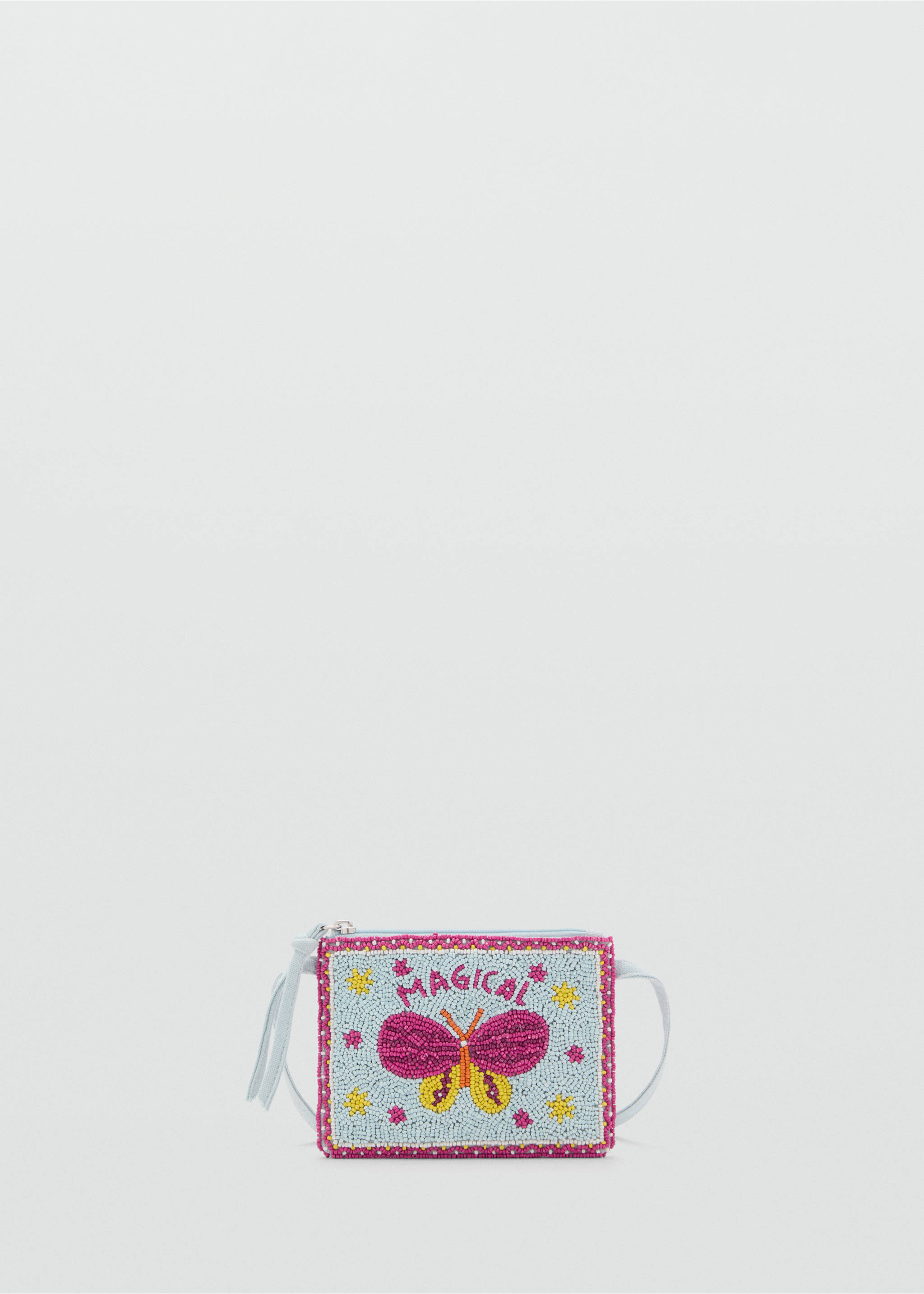 Umhängetasche mit Perlenverzierung - Artikel ohne Model, Wassergrün. Ref: 87016718-00.