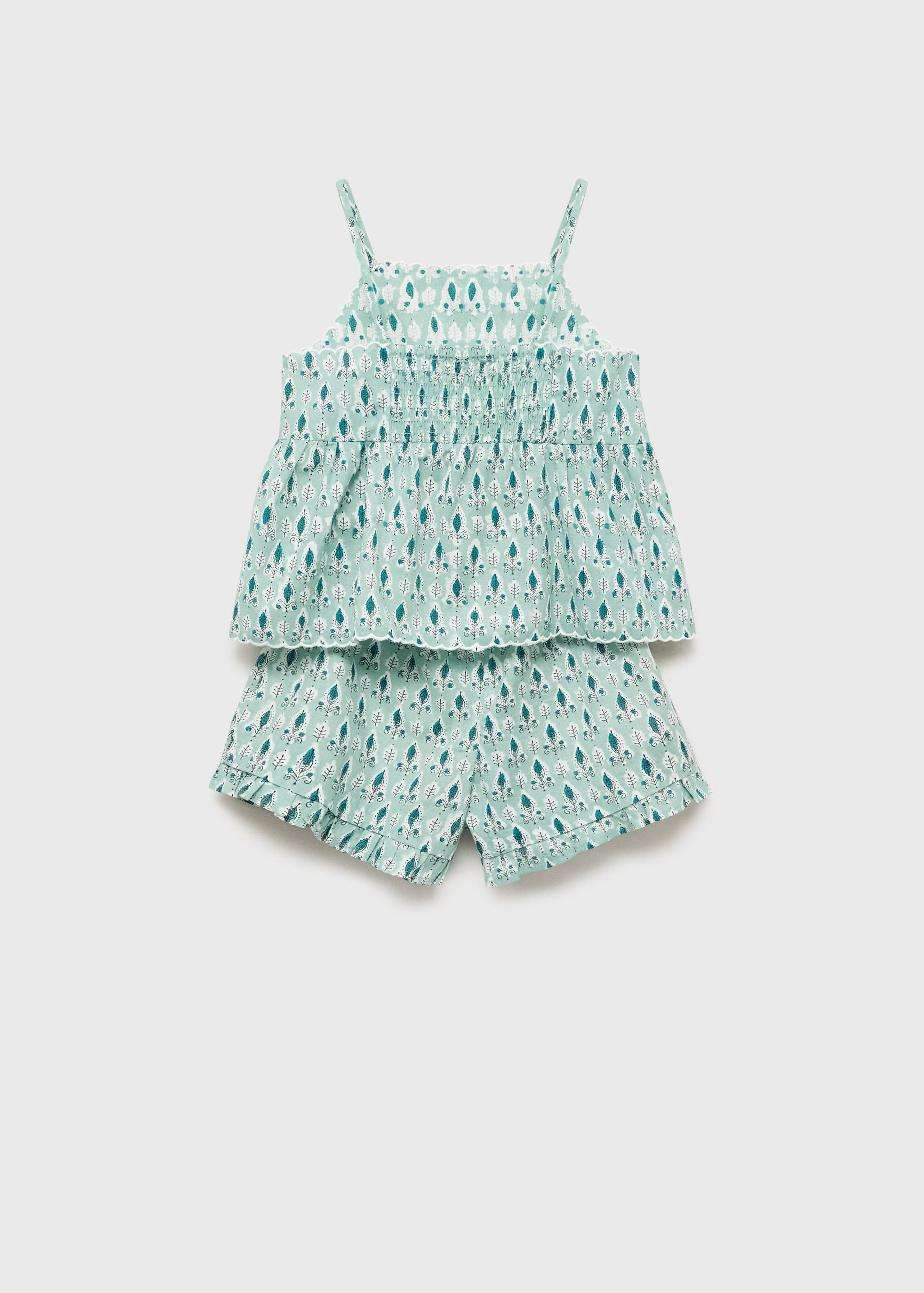 Pyjama shorts with ruffles - Reverse of the article