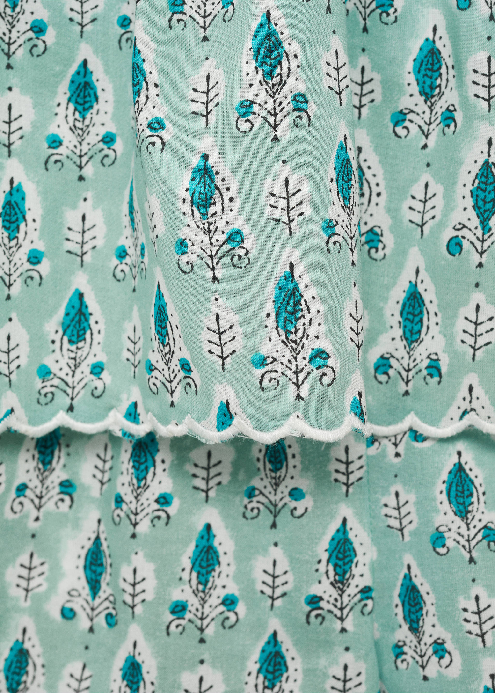 Printed short pyjamas - Details of the article 0, Green. Ref: 87016720-00.