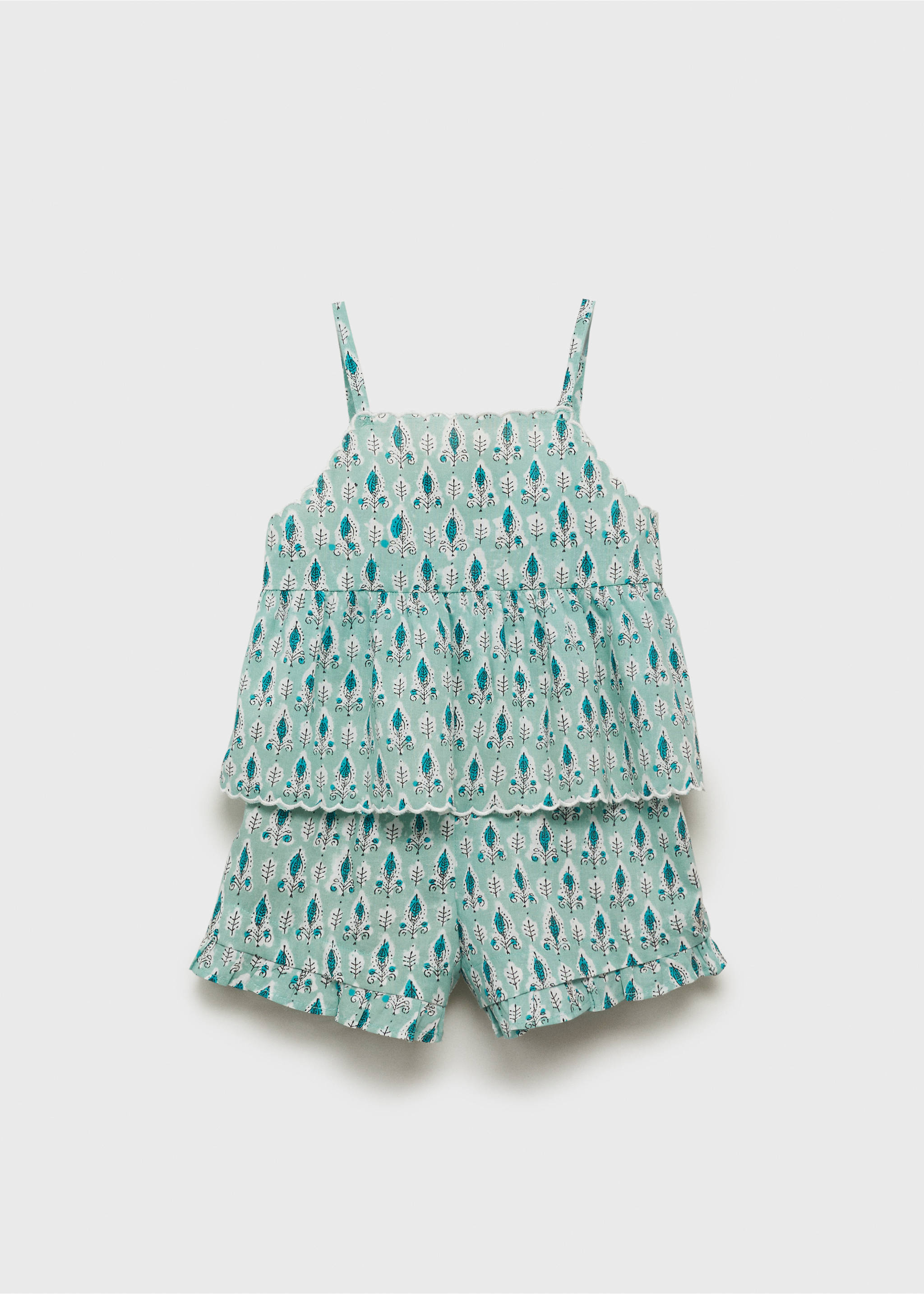 Bedrukte korte pyjama - Artikel zonder model, Groen. Ref: 87016720-00.
