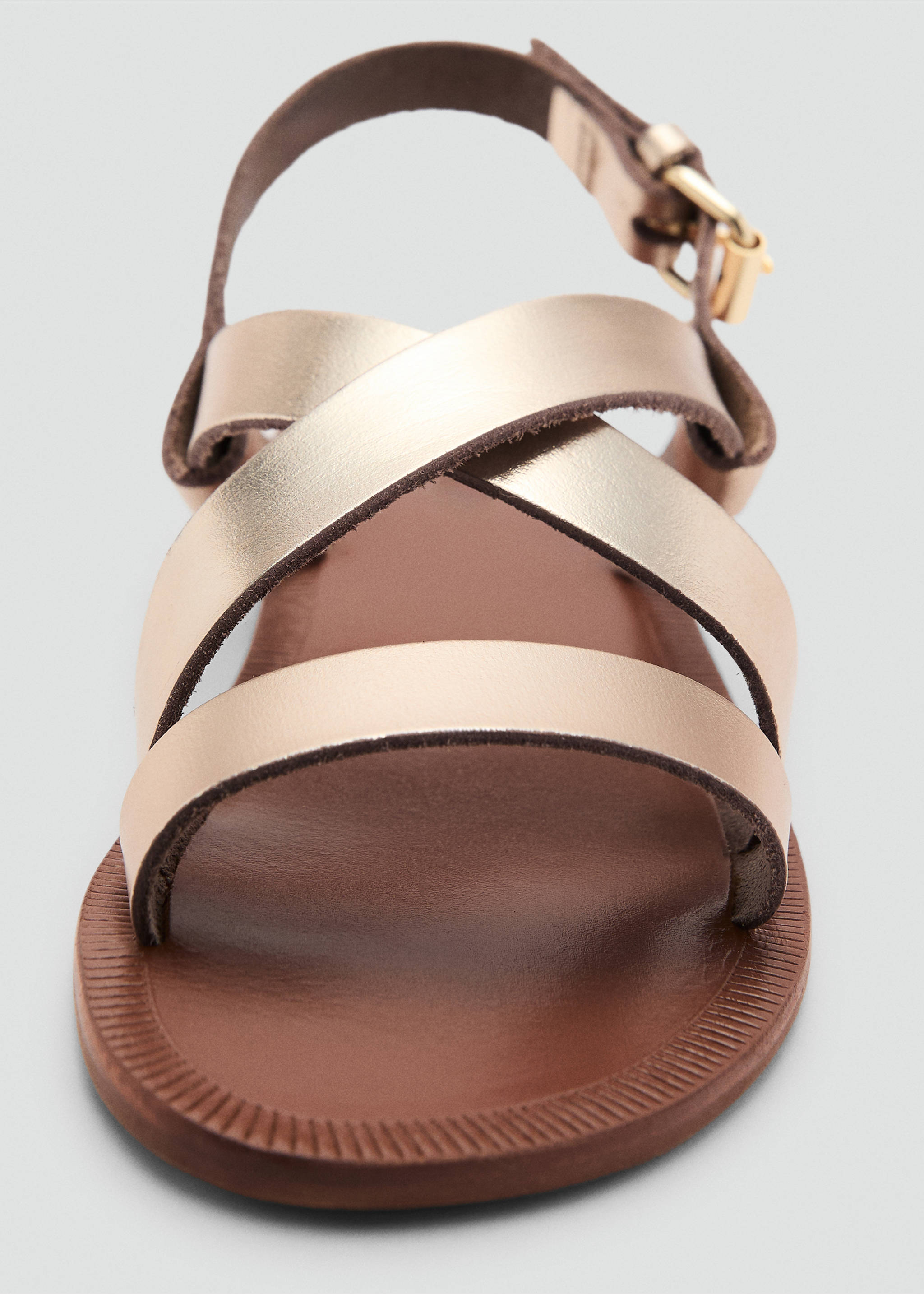 Riemen-Sandale im Metallic-Look - Detail des Artikels 3, Gold. Ref: 87016727-00.