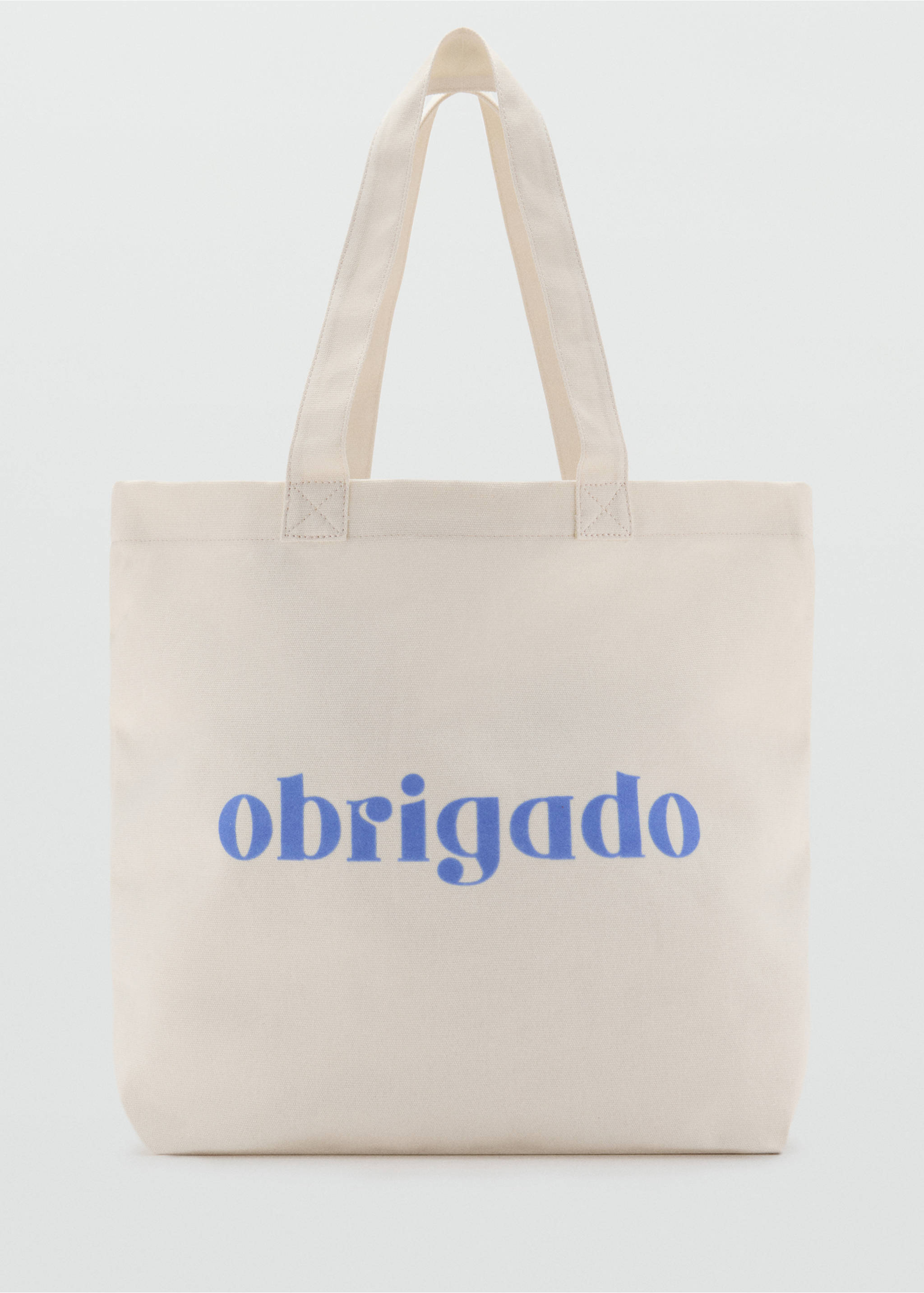 Tasche mit aufgedrucktem Schriftzug - Artikel ohne Model, Cremeweiß. Ref: 87016730-00.