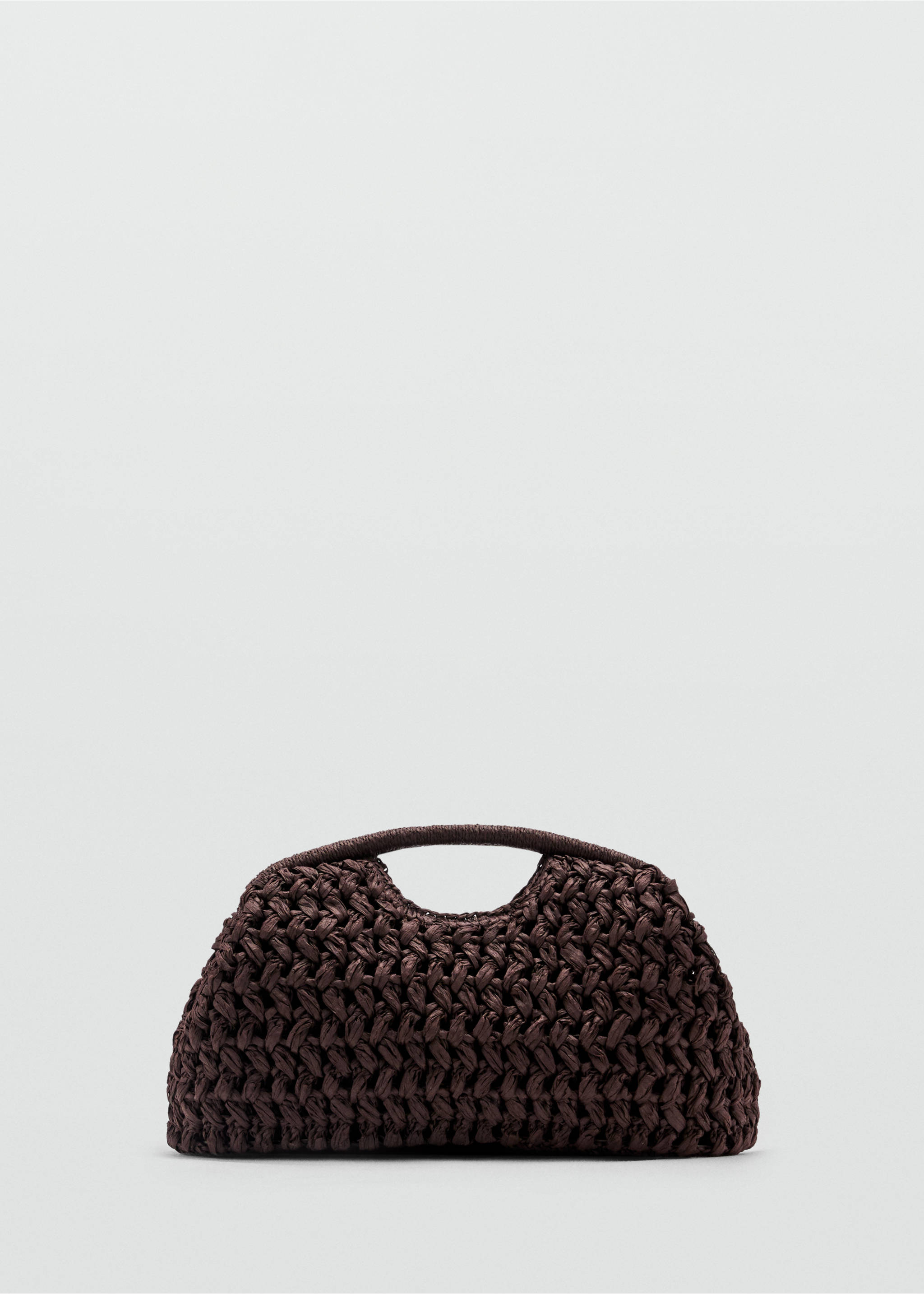Clutch-Tasche aus Naturfaser - Artikel ohne Model, Schokolade. Ref: 87017163-00.