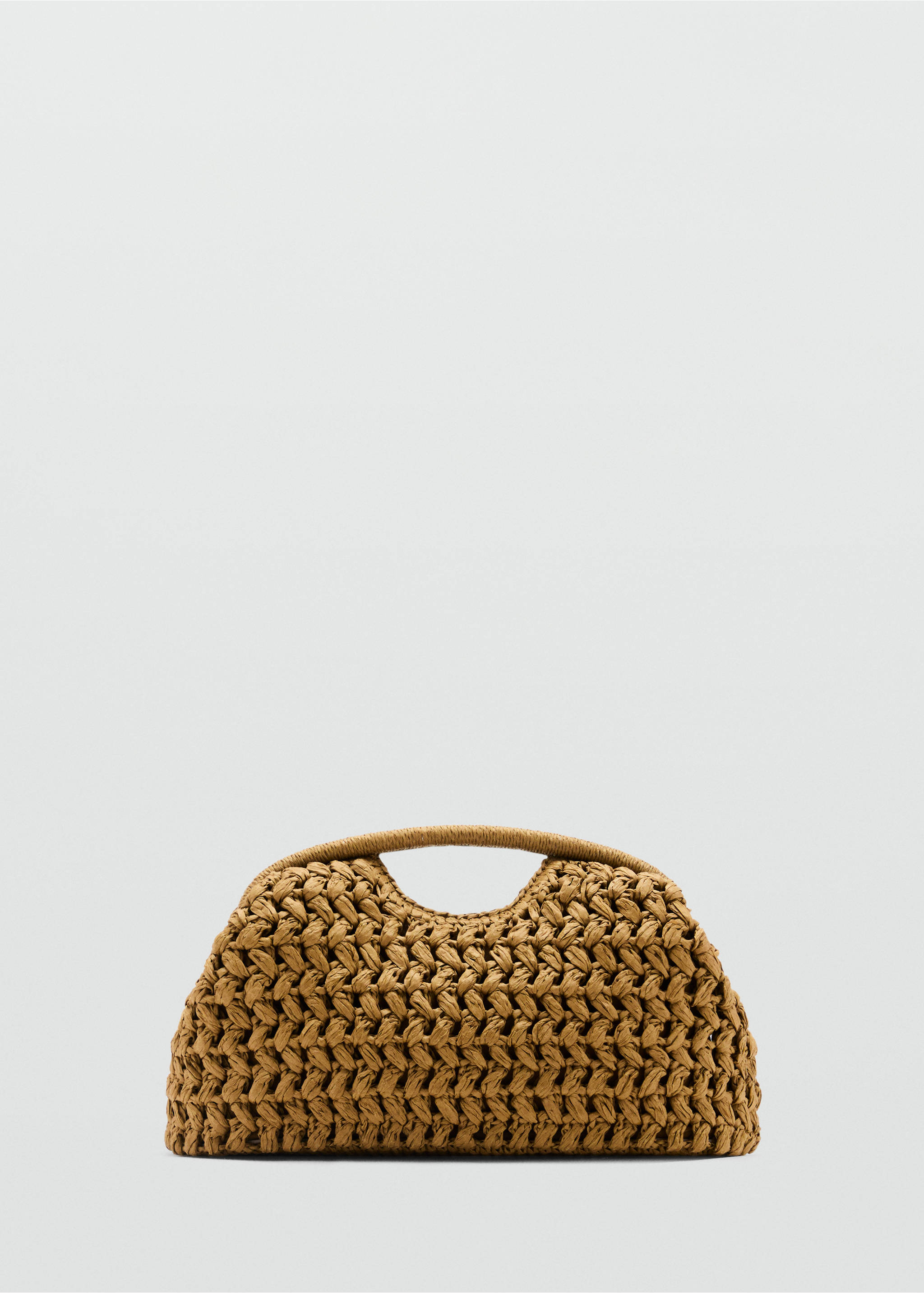 Natural fiber clutch bag - Article without model, Olive Green. Ref: 87017163-00.