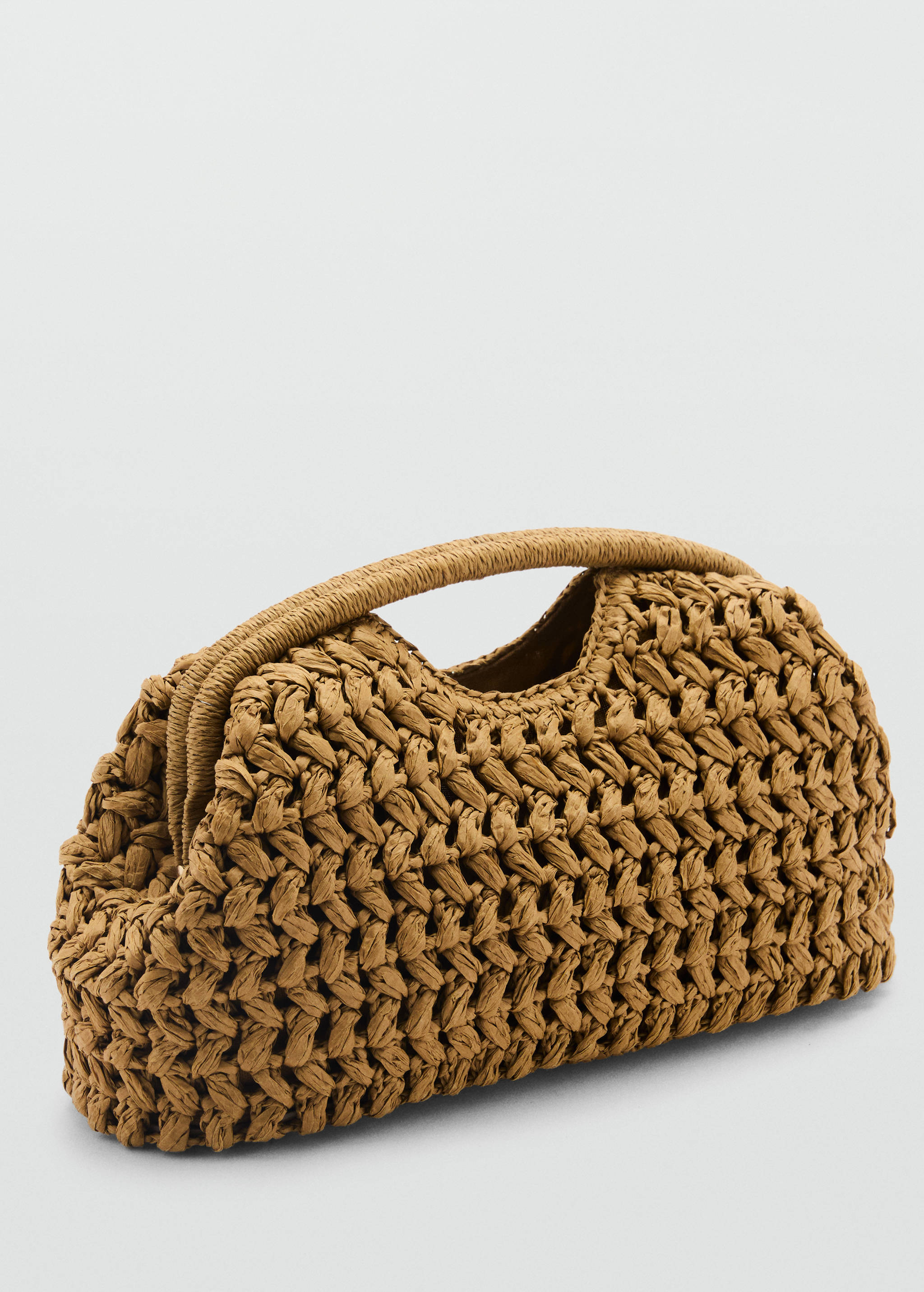 Clutch-Tasche aus Naturfaser - Mittlere Ansicht