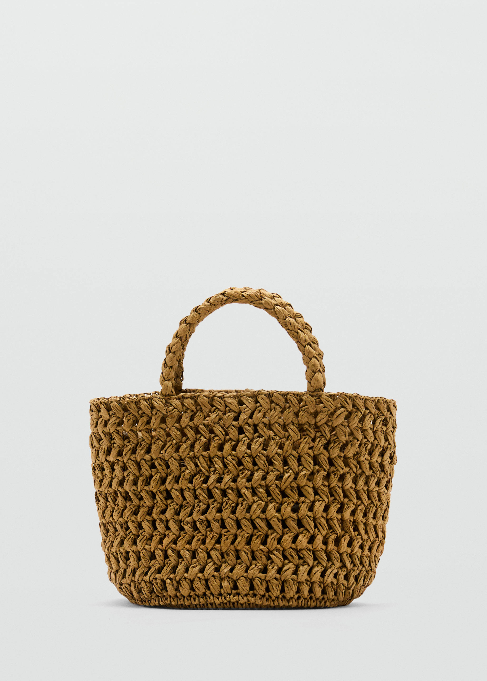 Natural-fibre double-handle bucket bag - Article without model
