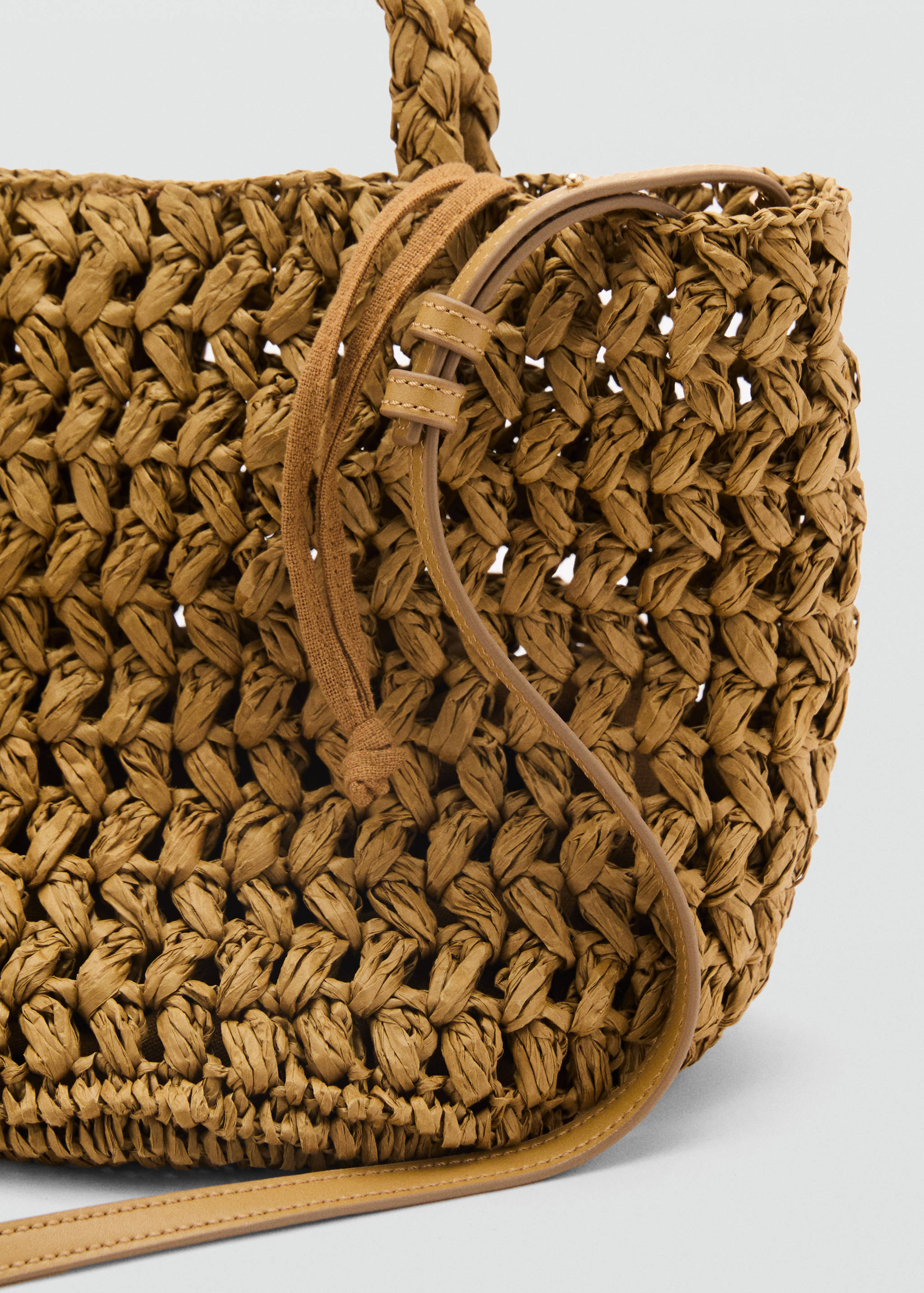 Natural-fibre double-handle bucket bag - Details of the article 1