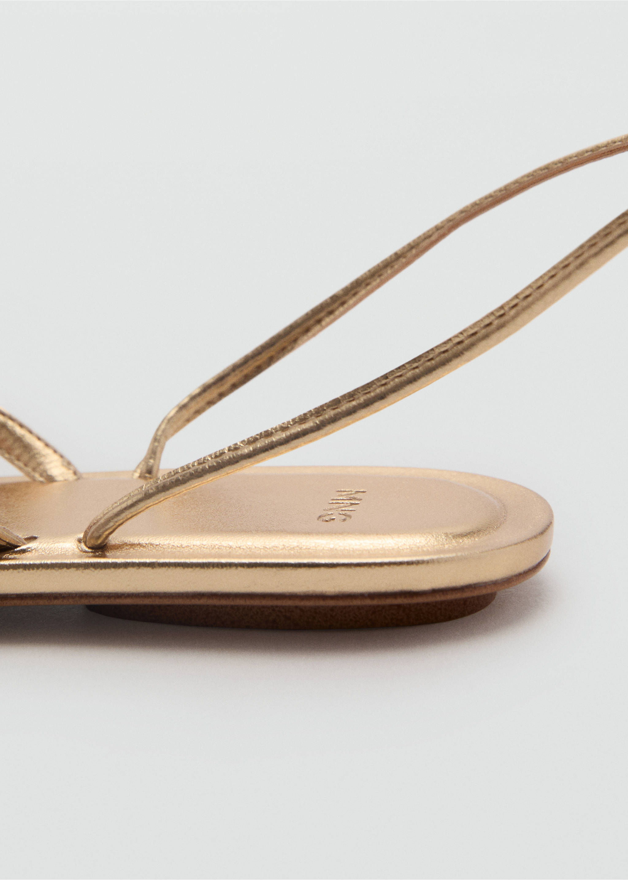 Strips sandals - Details of the article 1, Gold. Ref: 87017165-00.