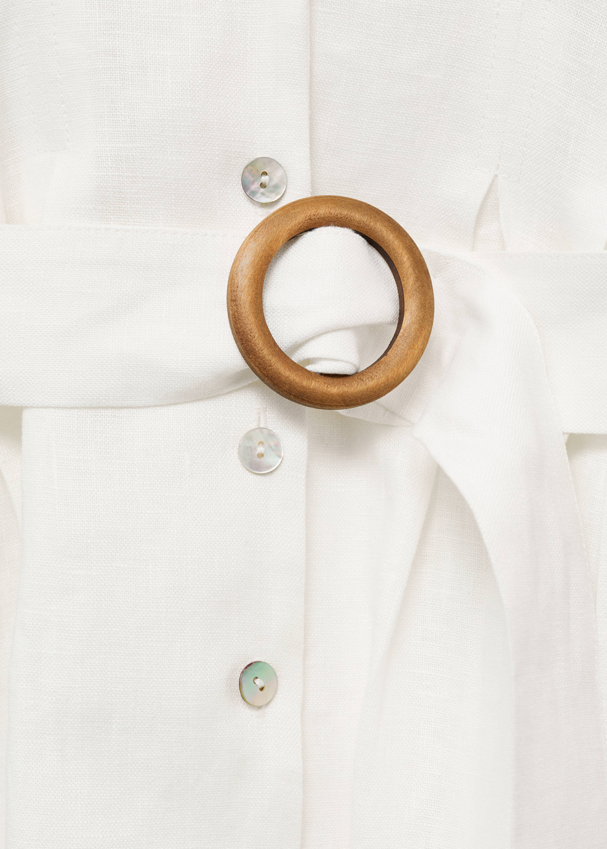Linen shirt dress with belt - Details of the article 8