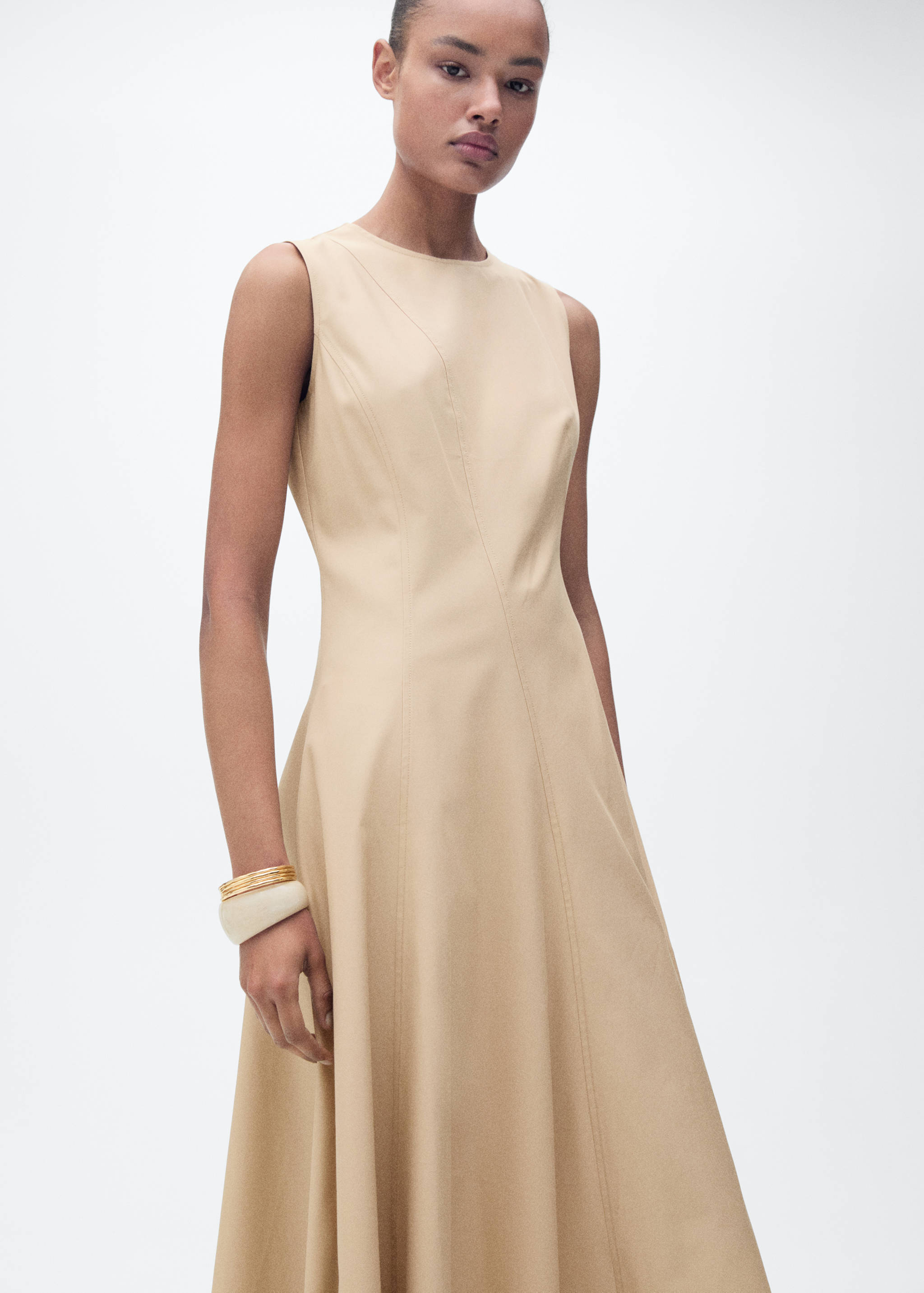 Asymmetrical flared dress - Medium plane