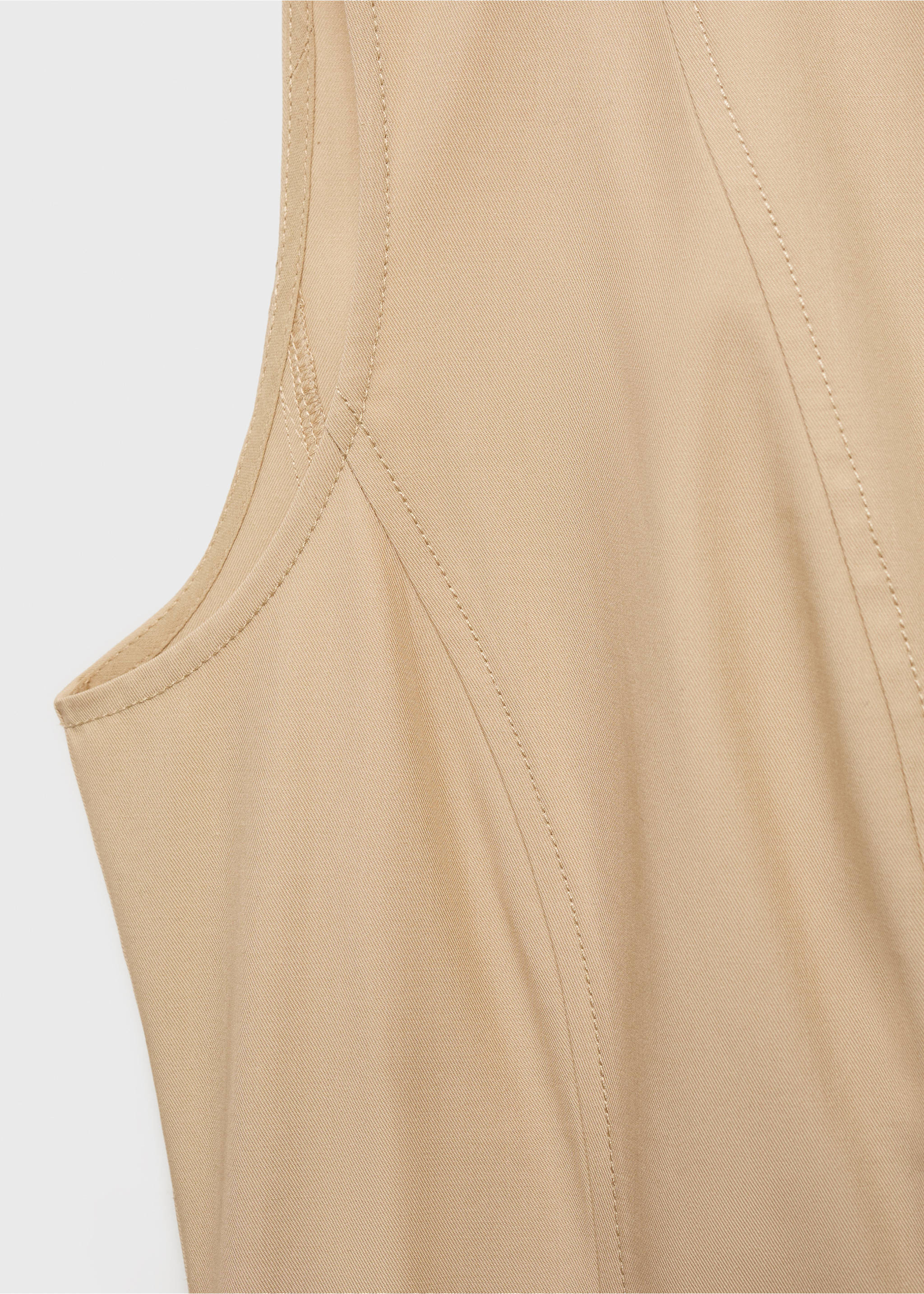 Asymmetrical flared dress - Details of the article 0, Ecru. Ref: 87017167-00.