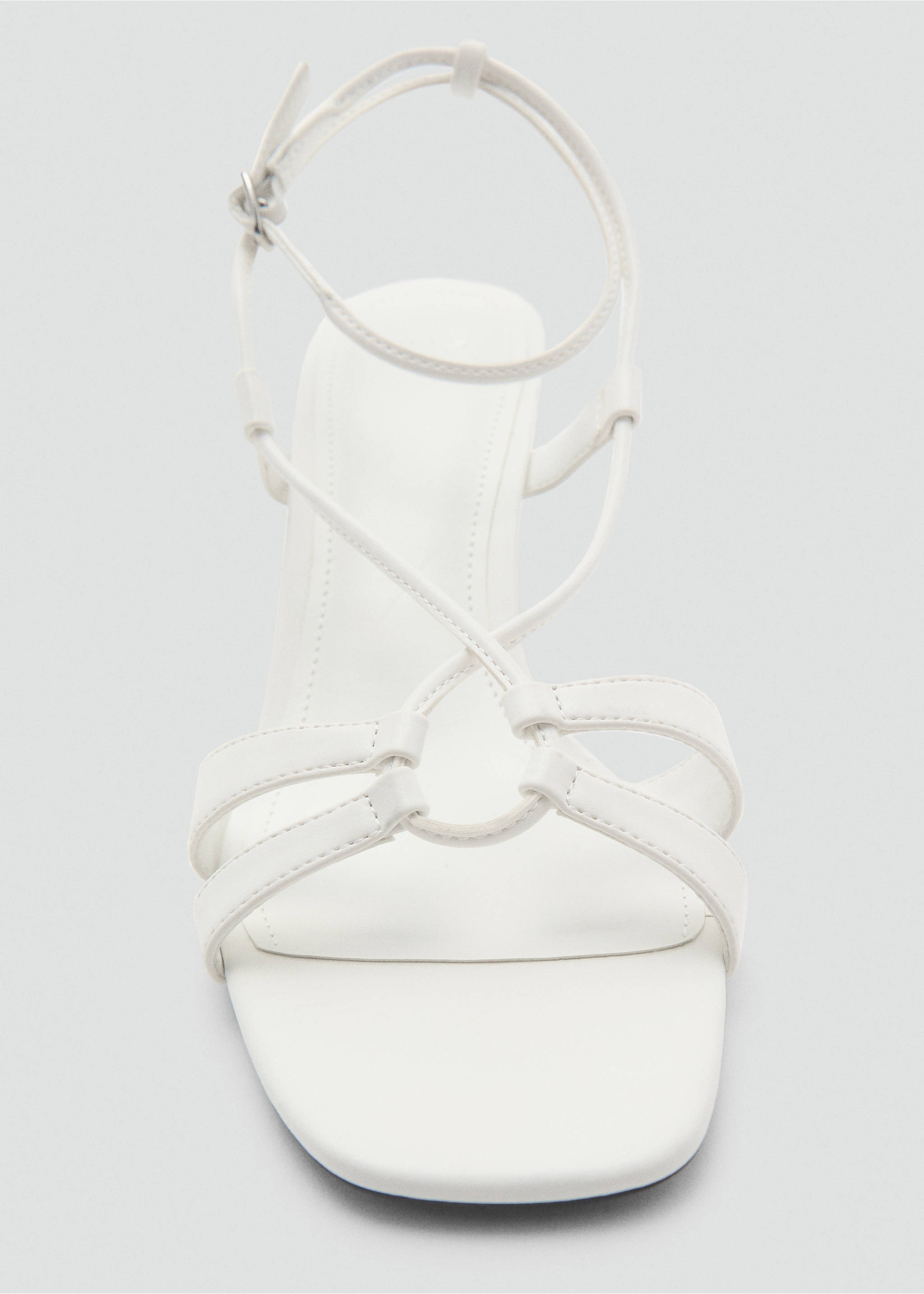 Sandalette mit kombinierten Riemen - Detail des Artikels 3, Weiß. Ref: 87017168-00.