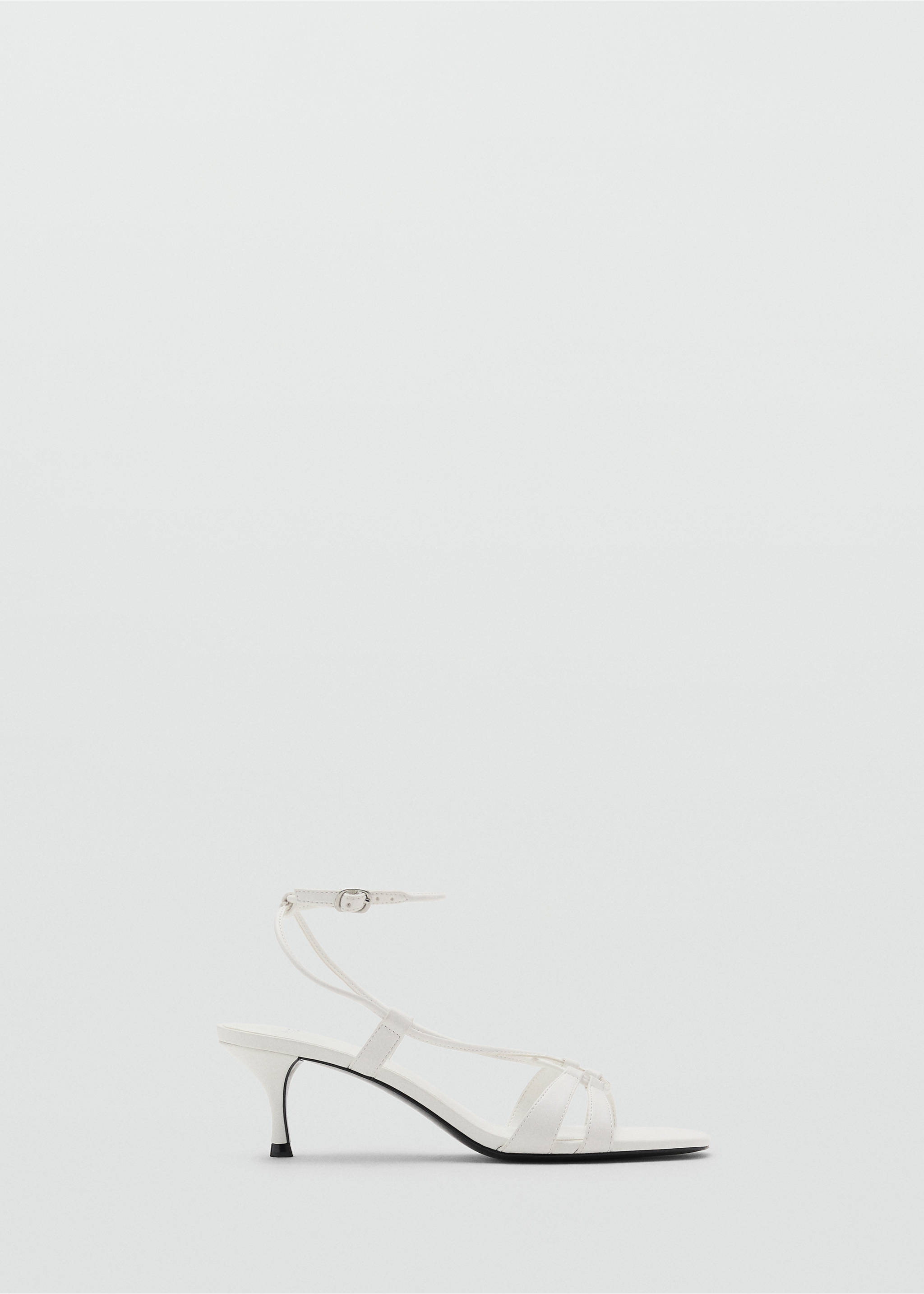 Combined-strap heeled sandals - Article without model, White. Ref: 87017168-00.