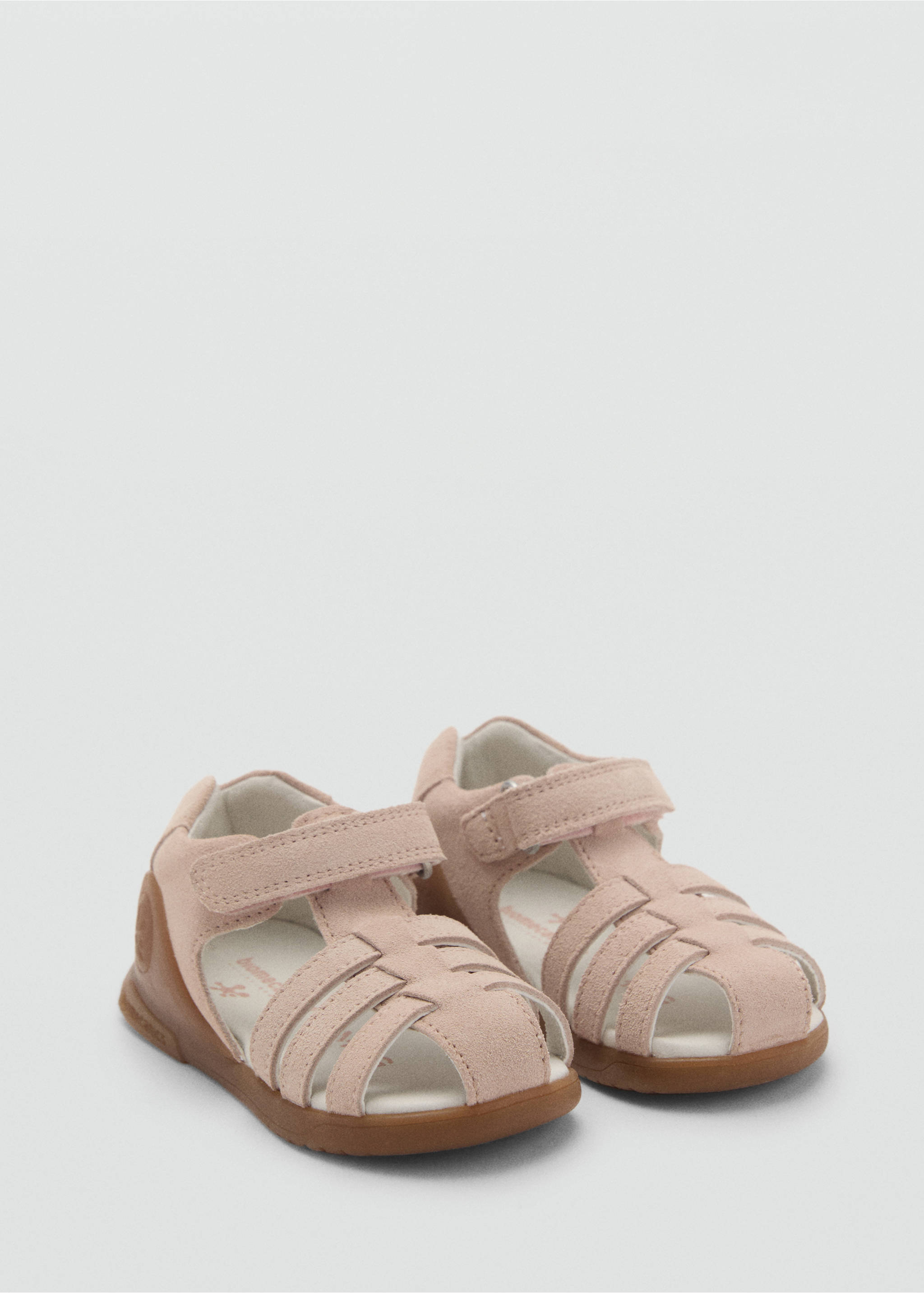 Sandale en cuir Biomecanics - Plan moyen, Rose pastel. Ref: 87017170-00.