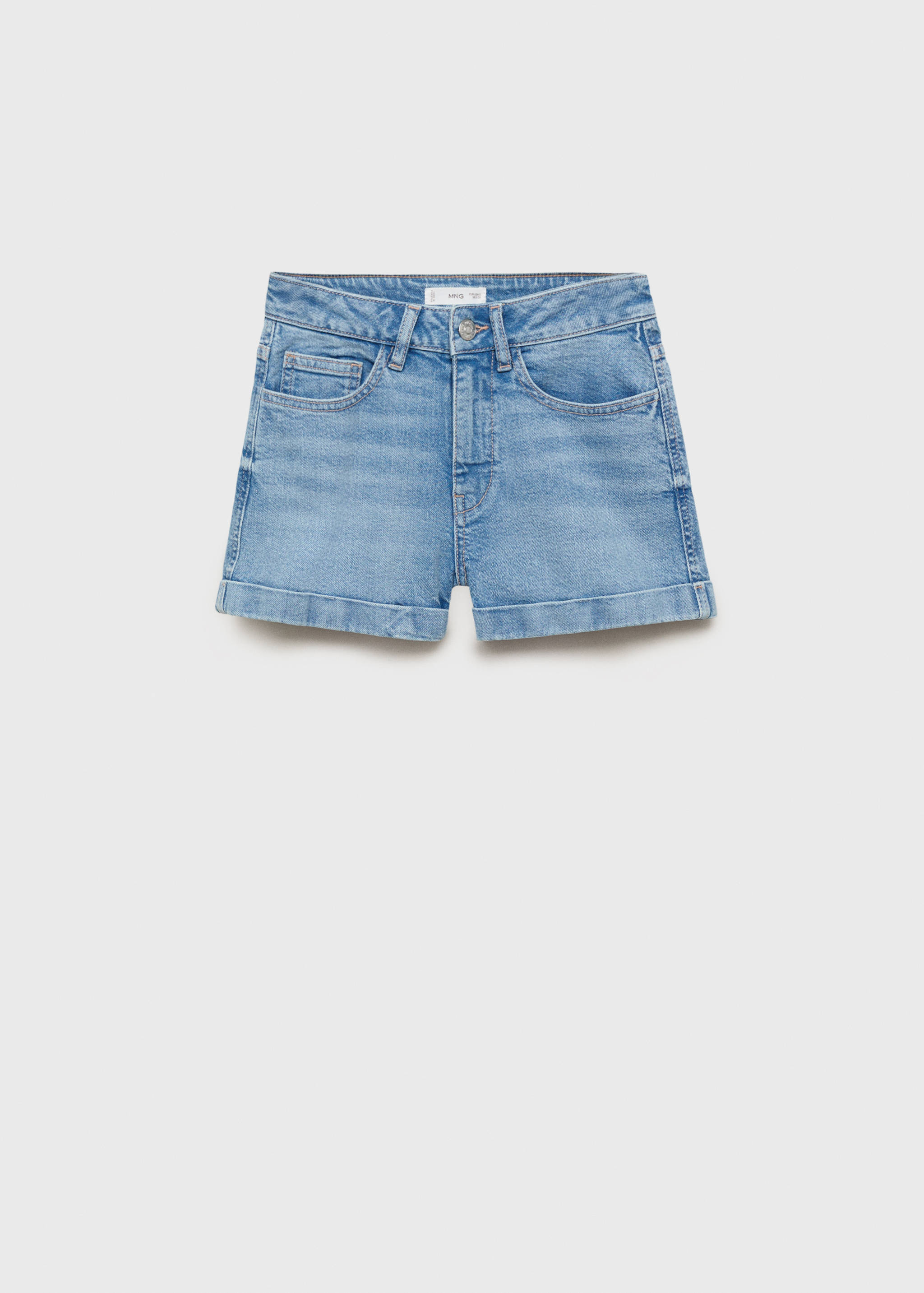 Shorts vaqueros bajo vuelto - Artículo sin modelo