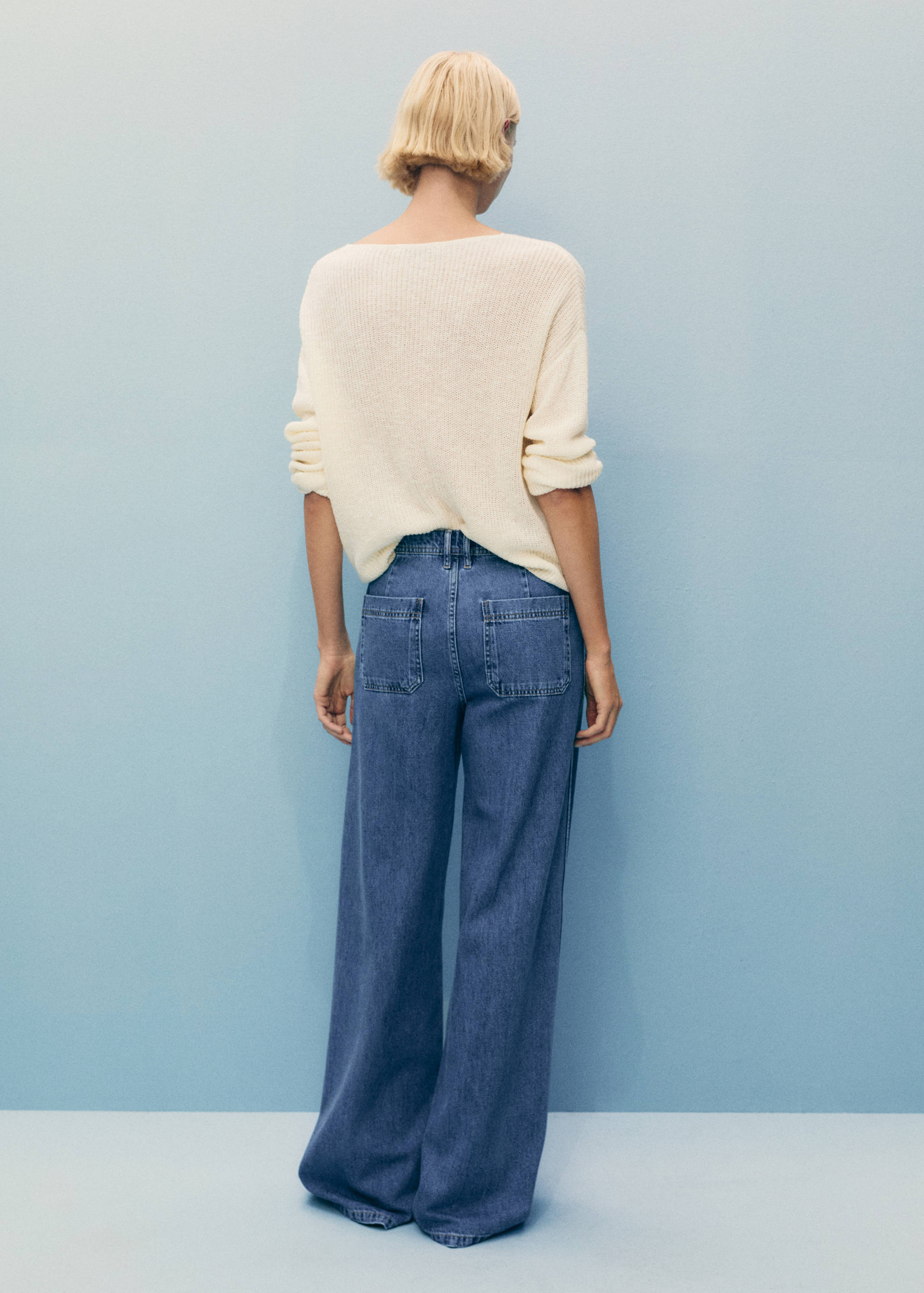 Wide leg jeans with pockets - Reverse of the article