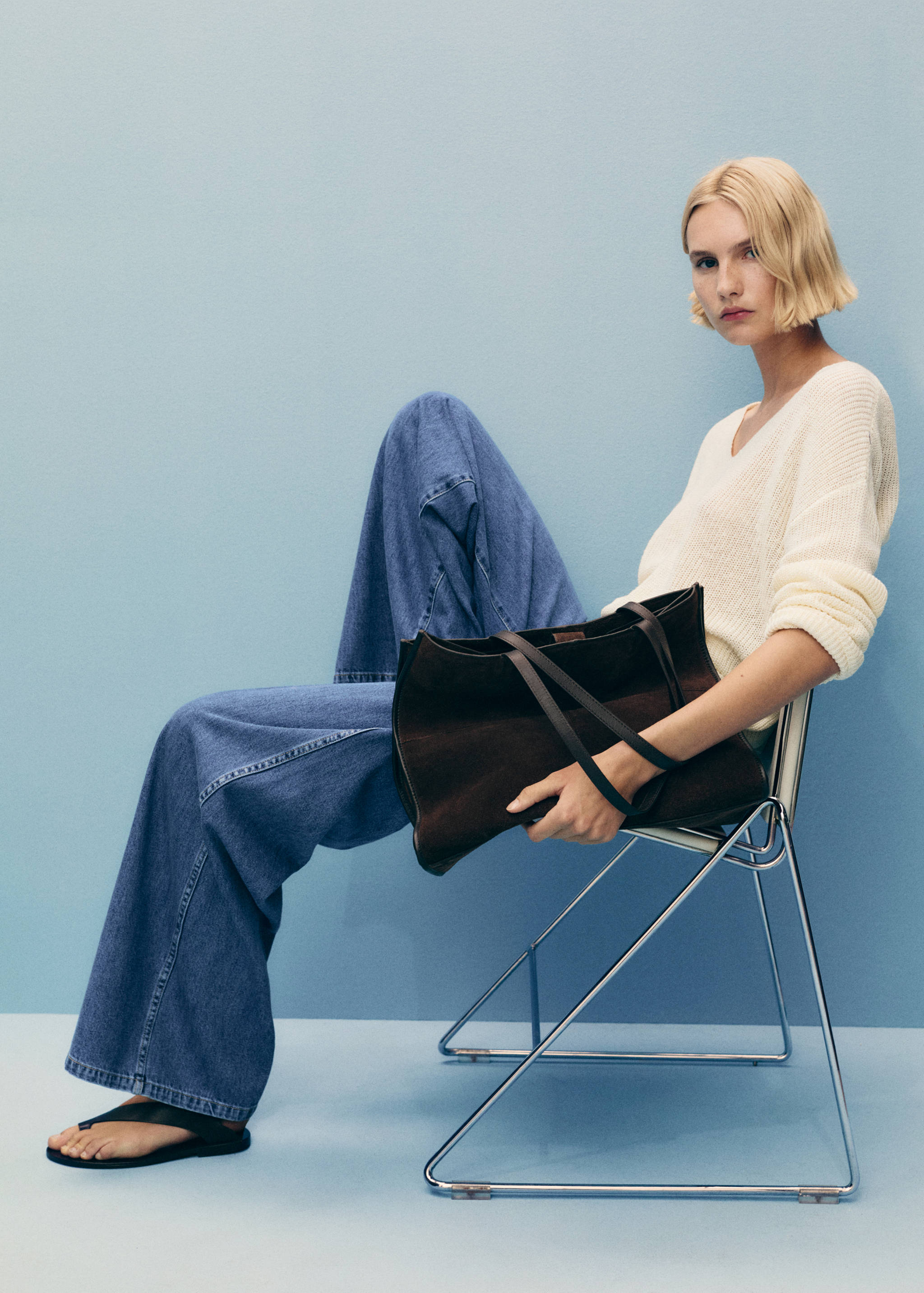 Wide leg jeans with pockets - Details of the article 2