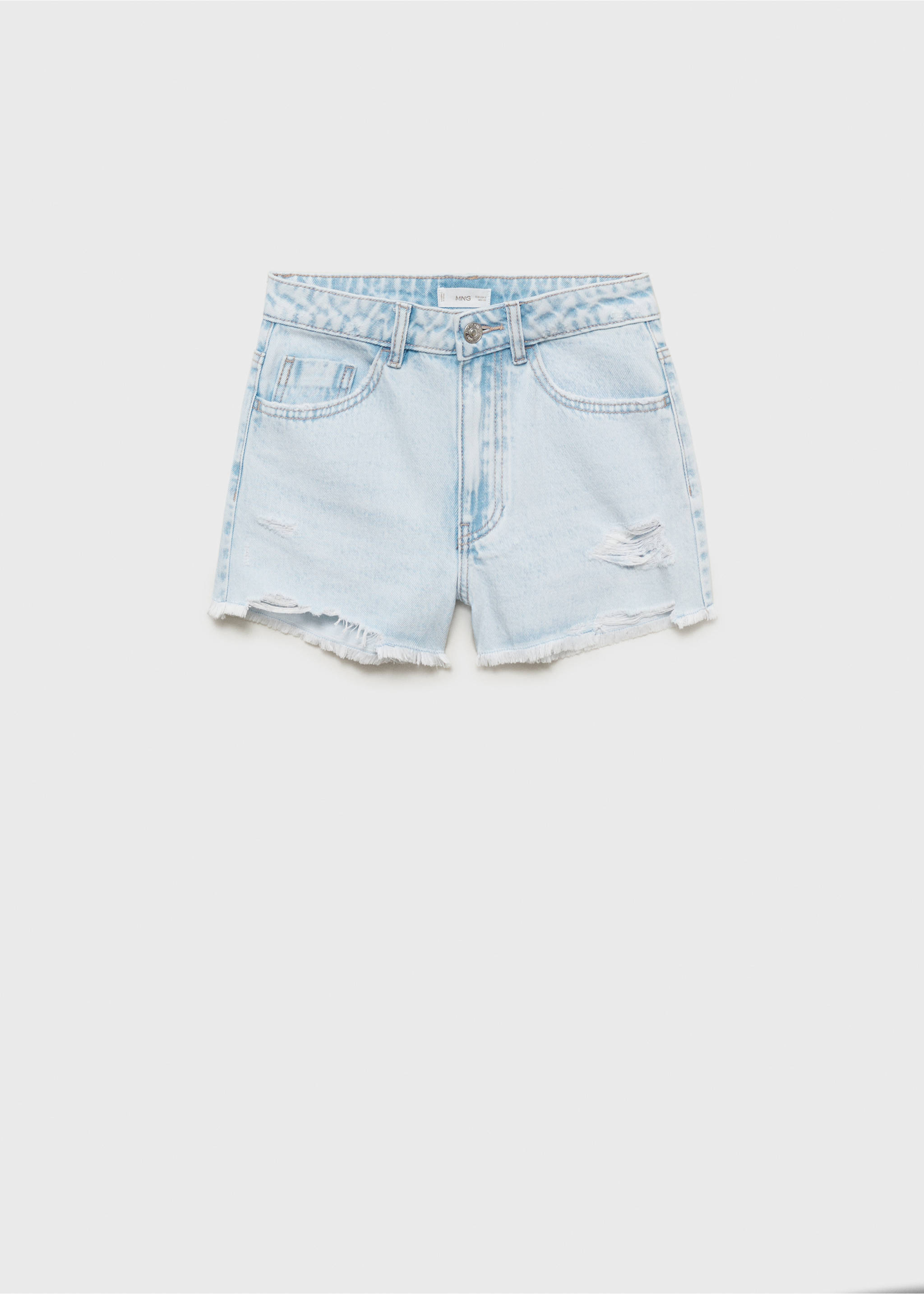 Shorts vaqueros rotos - Artículo sin modelo, Azul claro. Ref: 87017182-00.