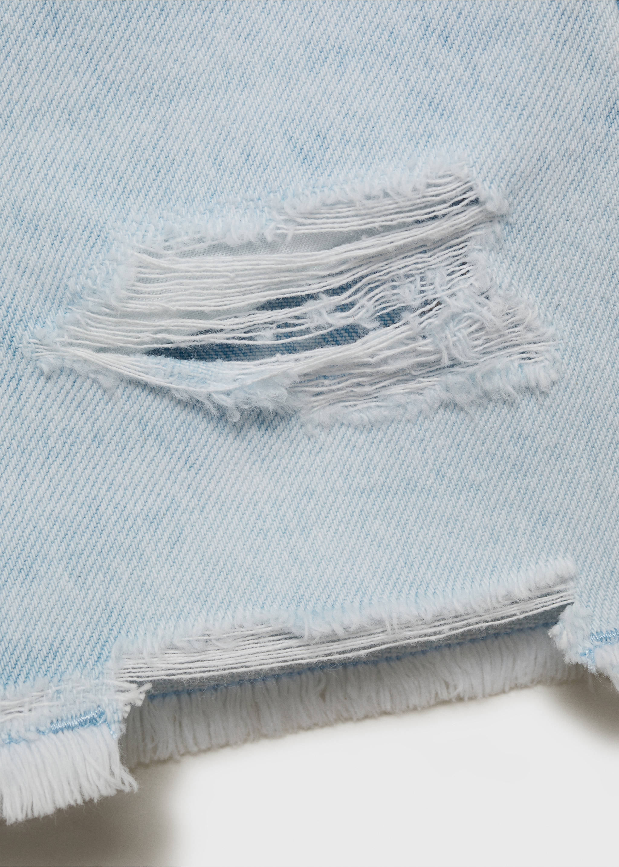 Shorts vaqueros rotos - Detalle del artículo 0, Azul claro. Ref: 87017182-00.