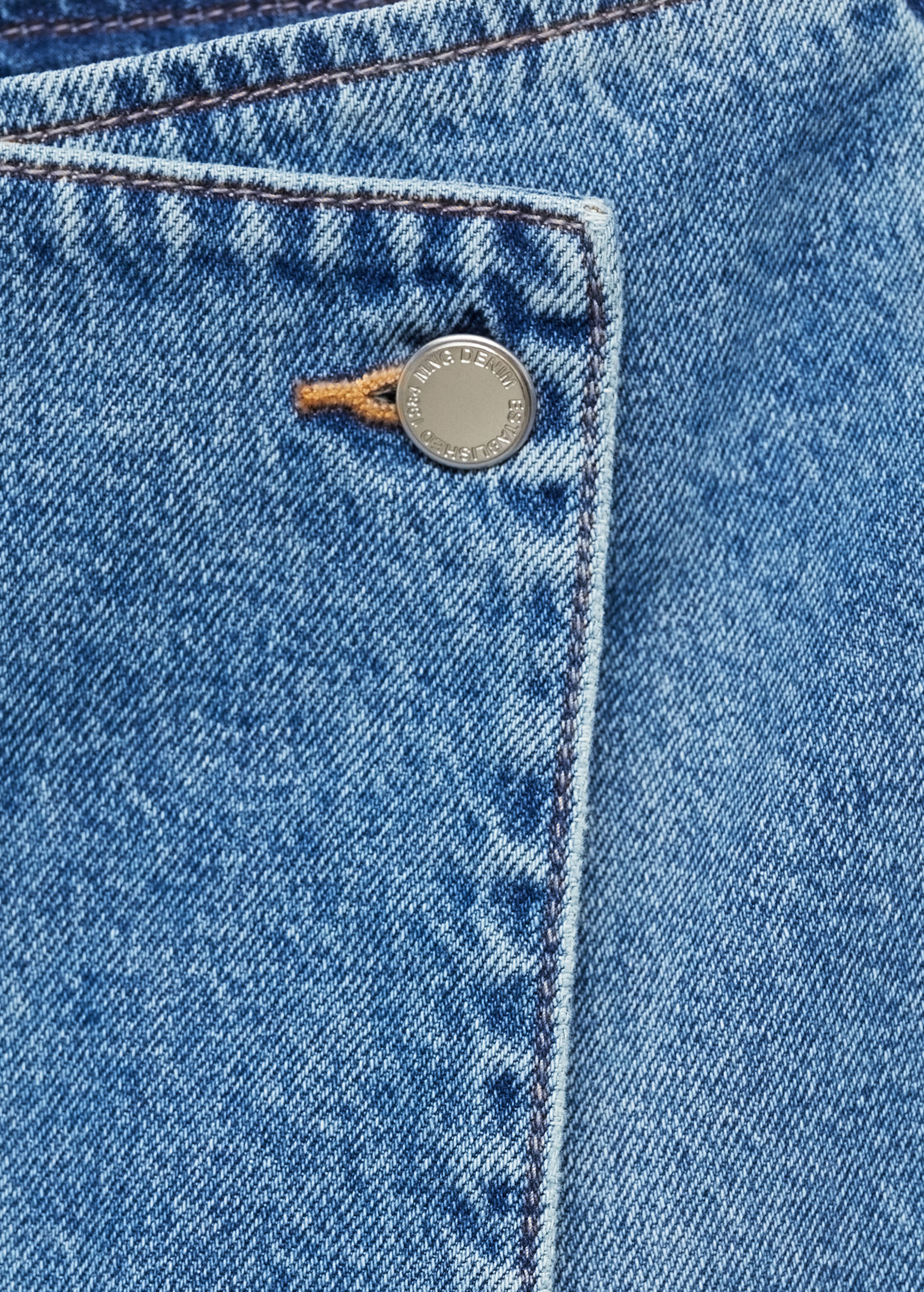 Falda pantalón denim cruzada - Detalle del artículo 8