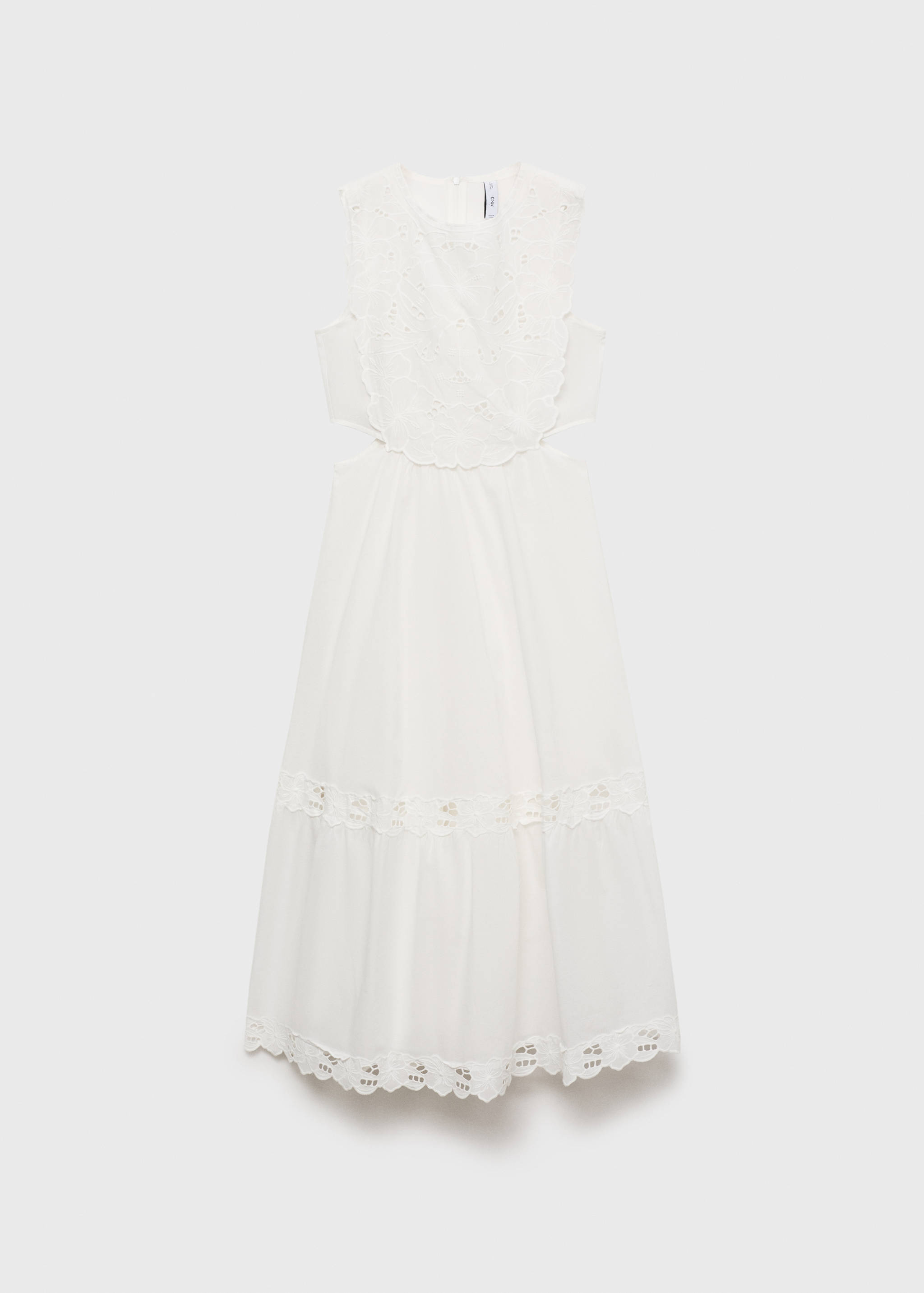 Embroidered dress with side slits - Women | MANGO OUTLET USA