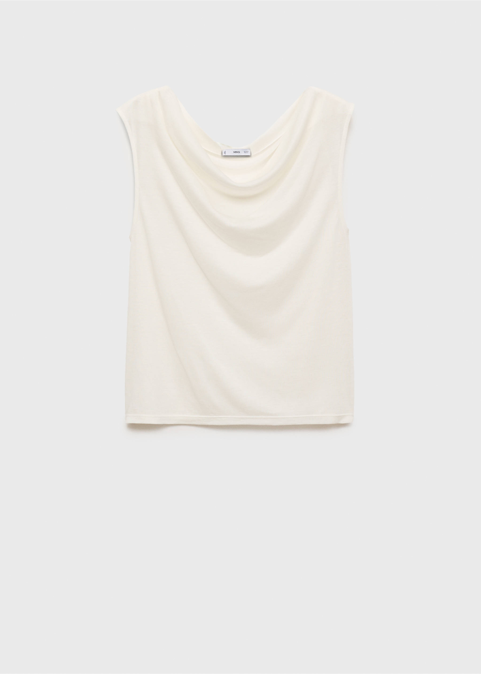 Top lyocell cuello drapeado - Artículo sin modelo, Crudo. Ref: 87017189-00.