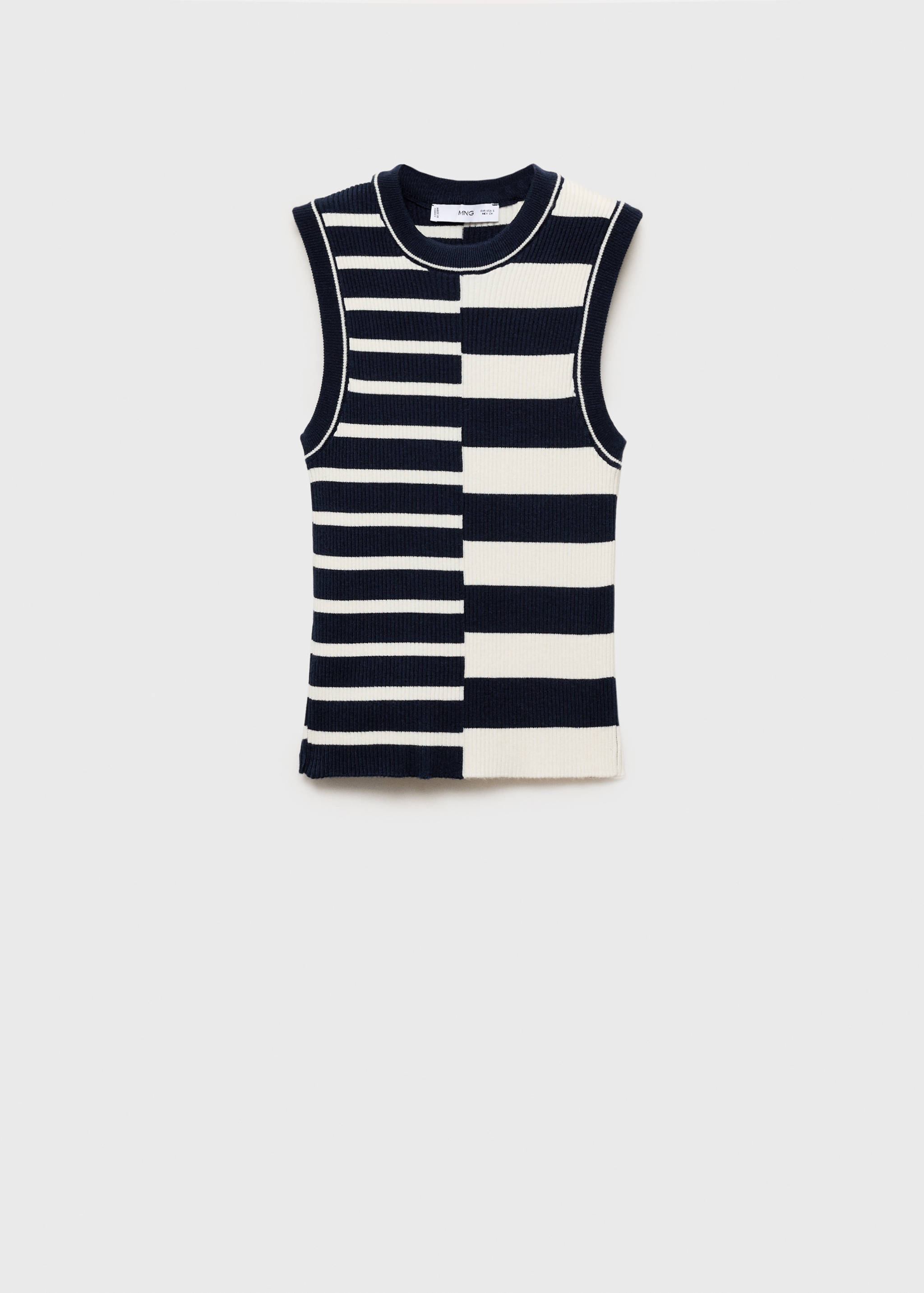 Top maille à rayures - Article sans modèle