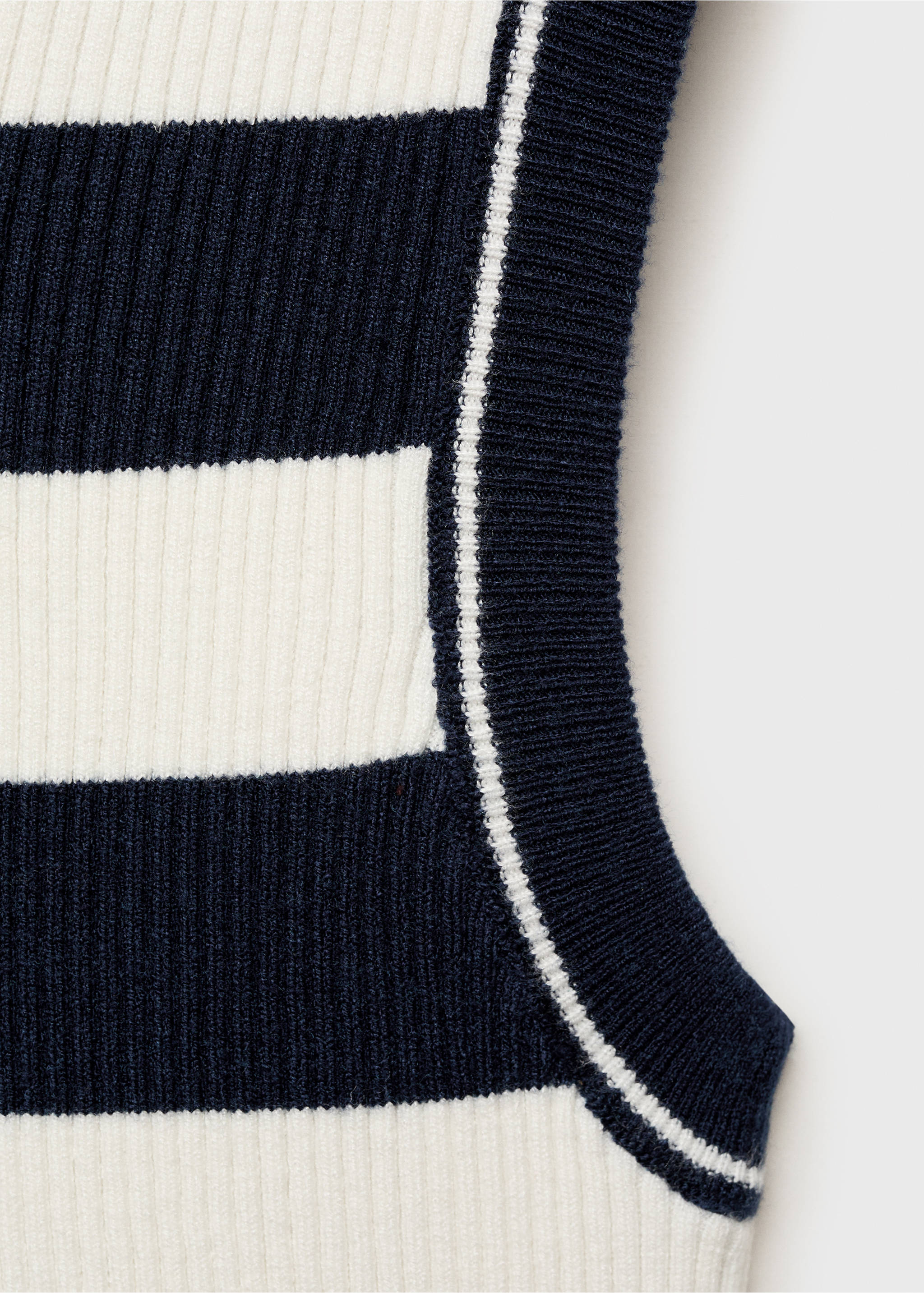 Striped knit top - Details of the article 8, Dark Navy. Ref: 87017193-00.