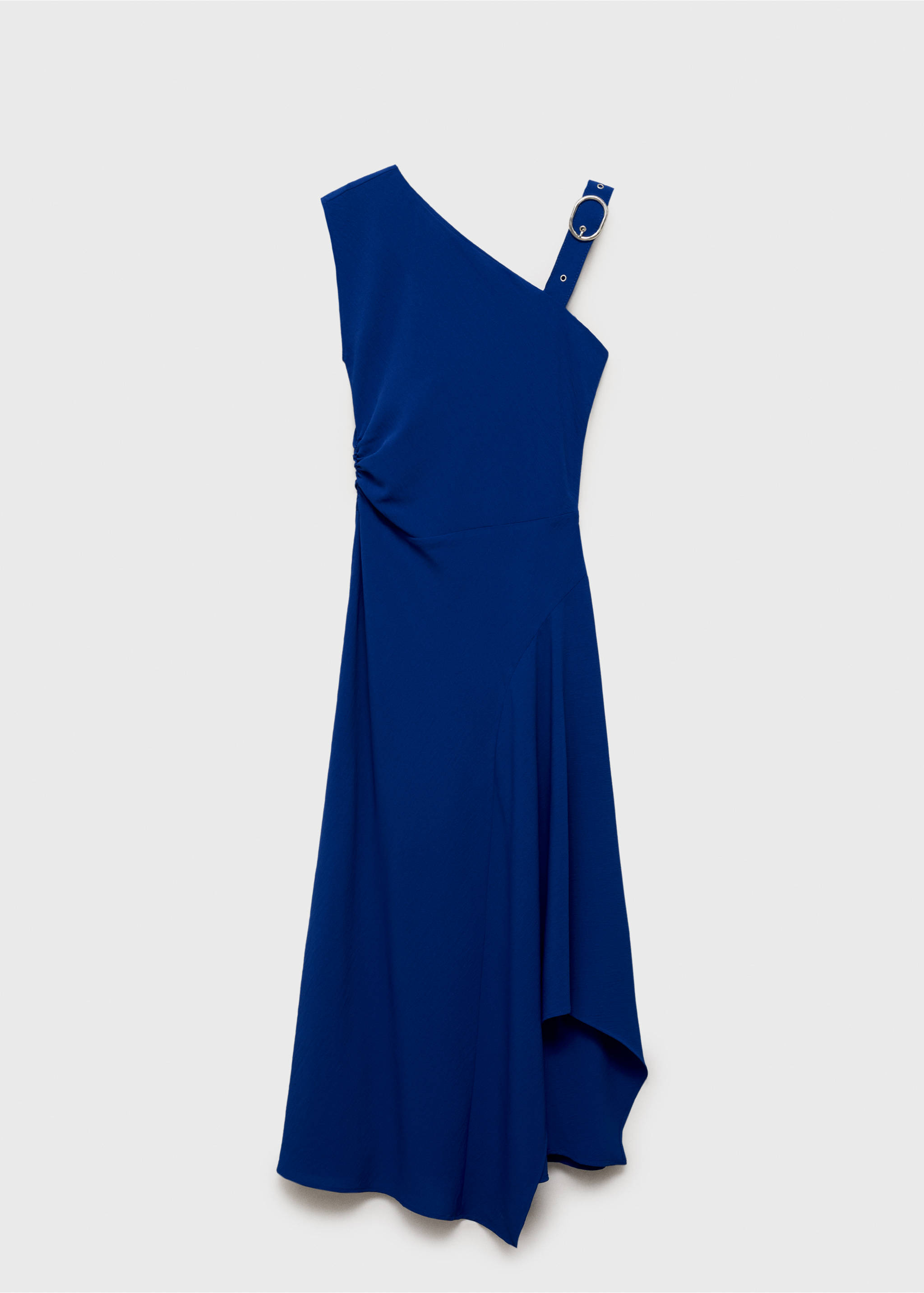 Asymmetrical buckle strap dress - Article without model, Blue. Ref: 87017194-00.
