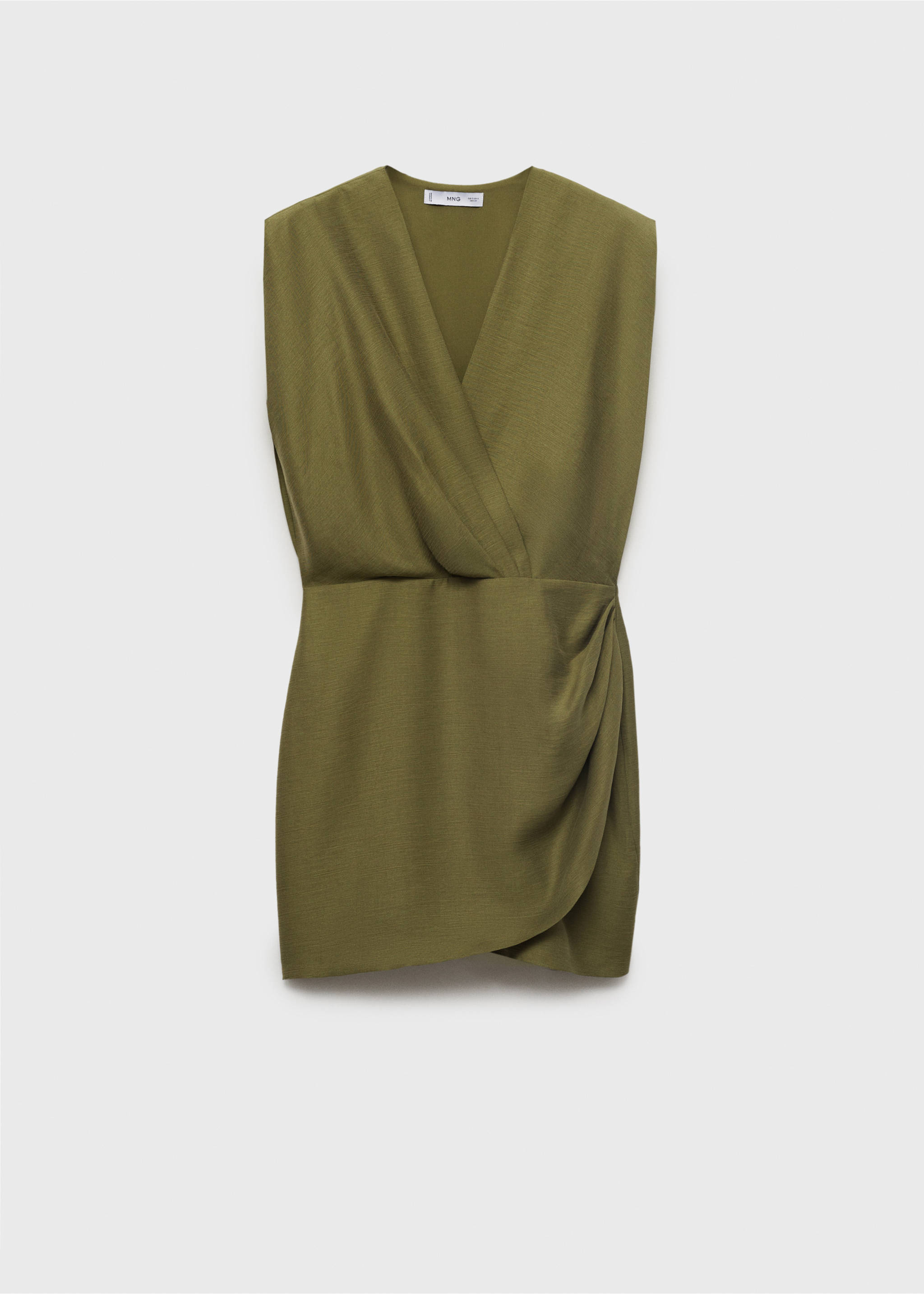 Vestido lyocell cruzado - Artículo sin modelo, Khaki. Ref: 87017195-00.