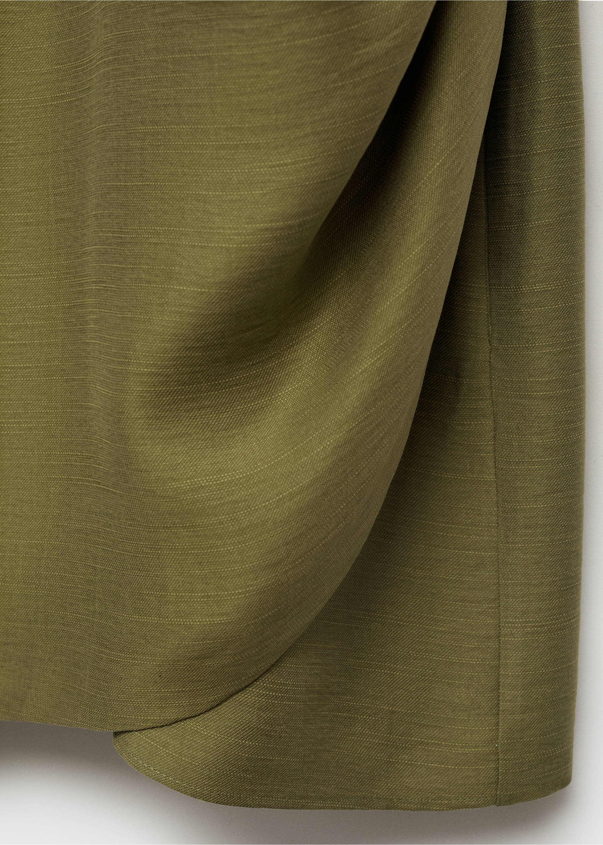 Vestido lyocell cruzado - Detalle del artículo 0, Khaki. Ref: 87017195-00.