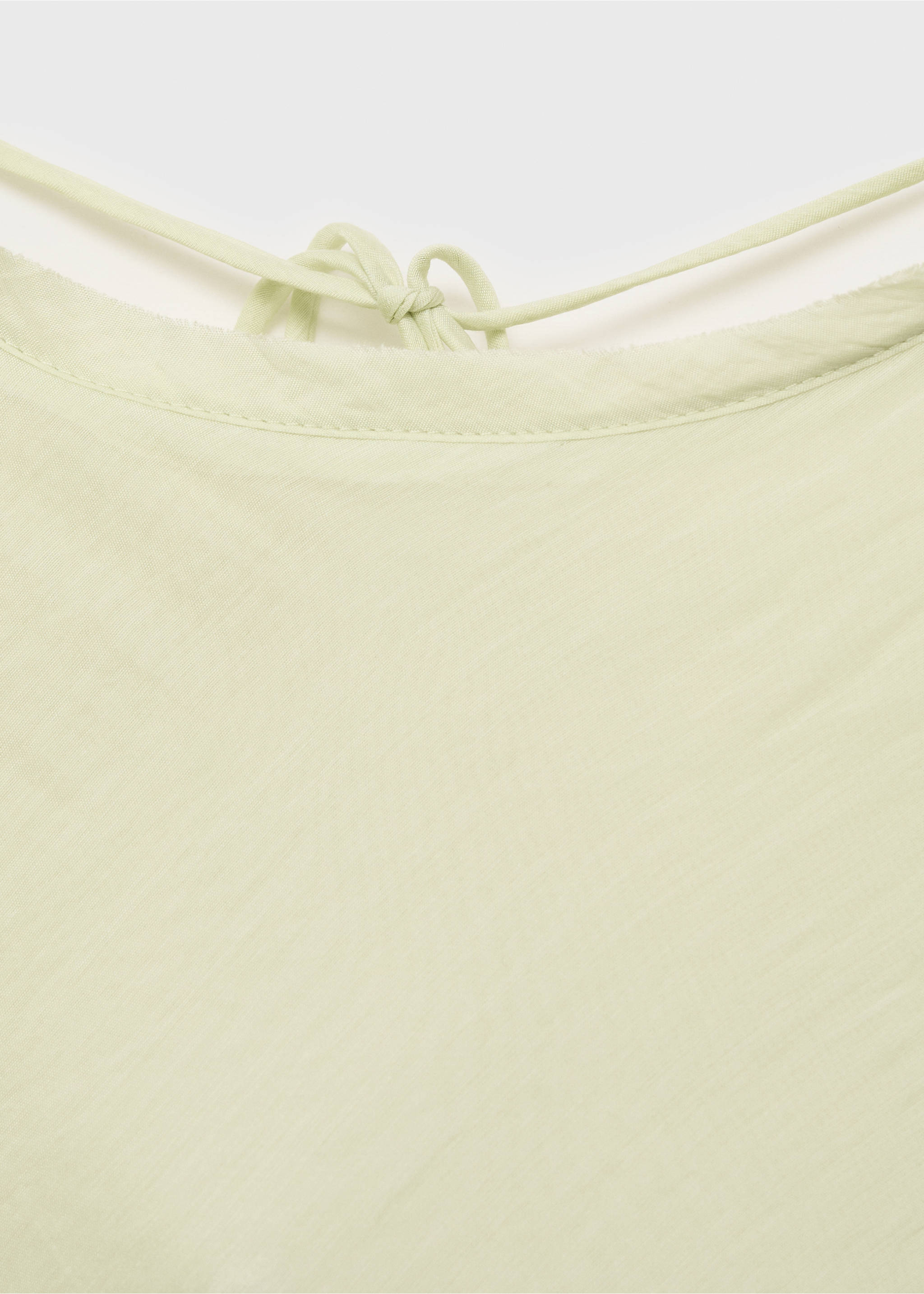 Vestido midi efecto arrugado - Detalle del artículo 8, Verde agua. Ref: 87017197-00.