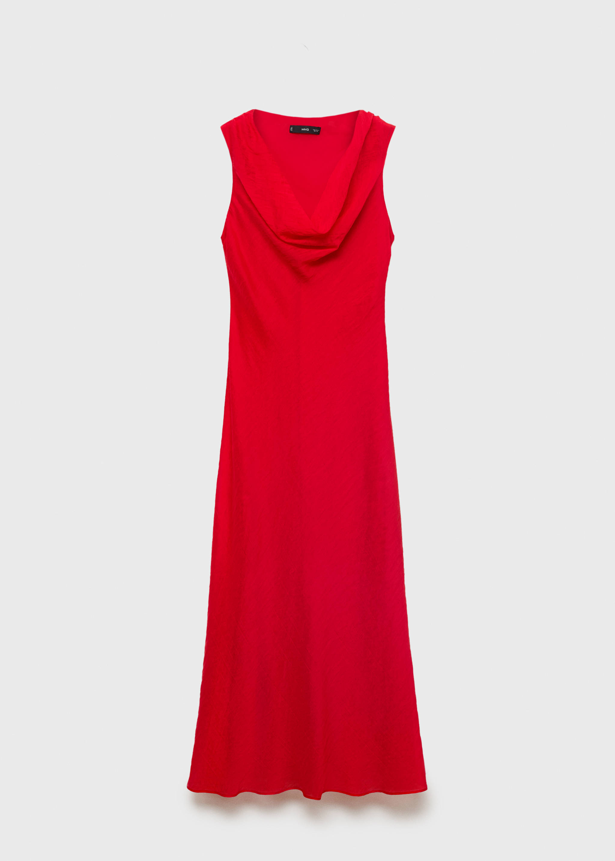 Draped-neck lyocell dress - Article without model