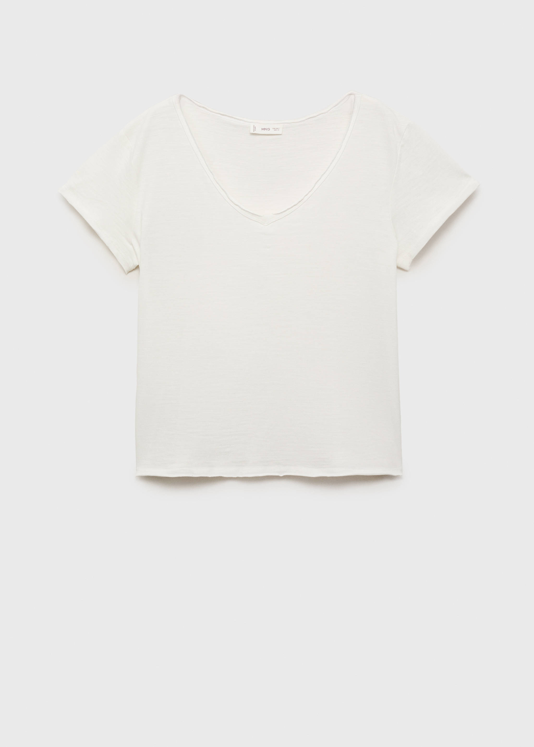 V-neck cotton T-shirt - Article without model