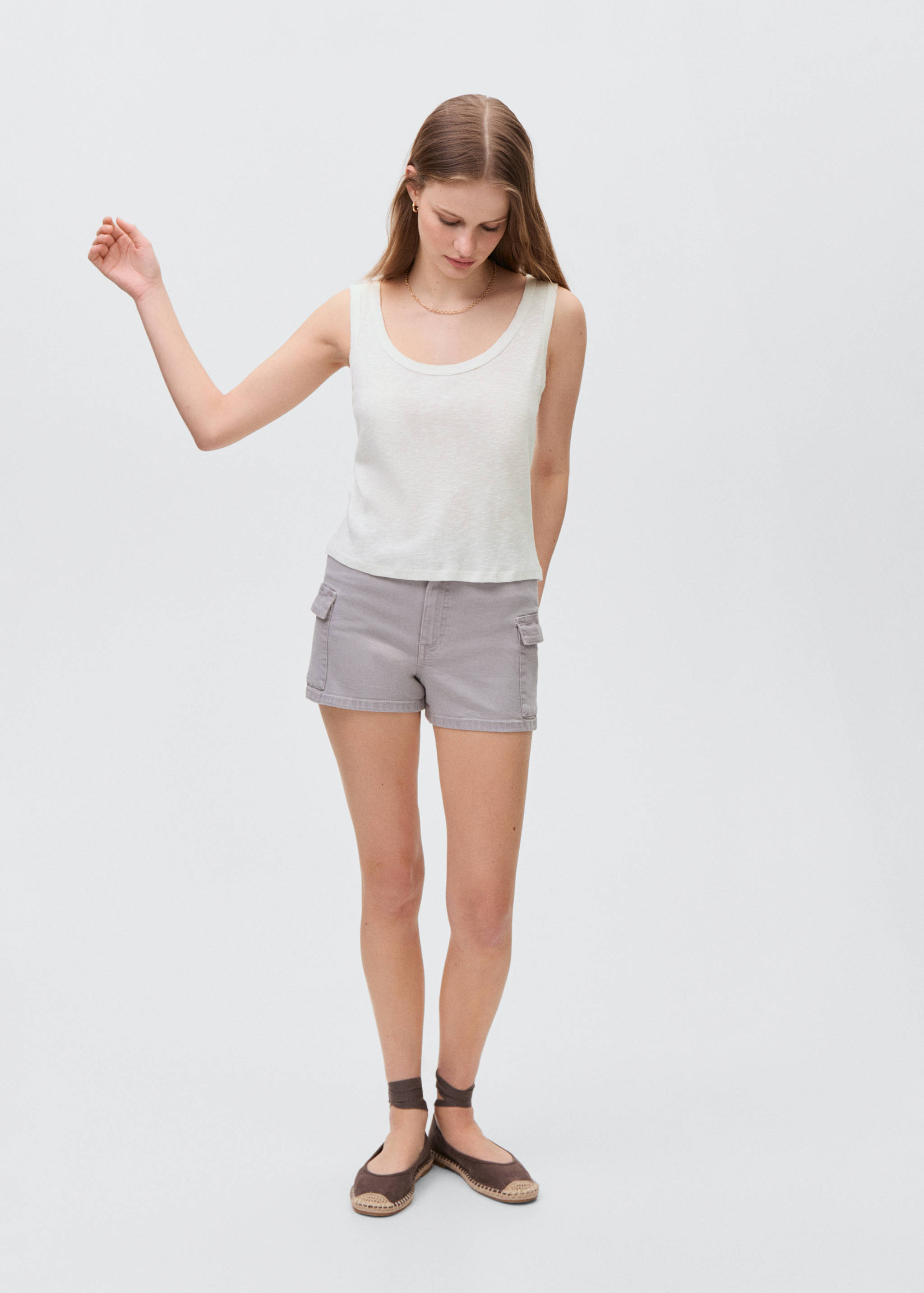 T-shirt sans manches coton - Plan général