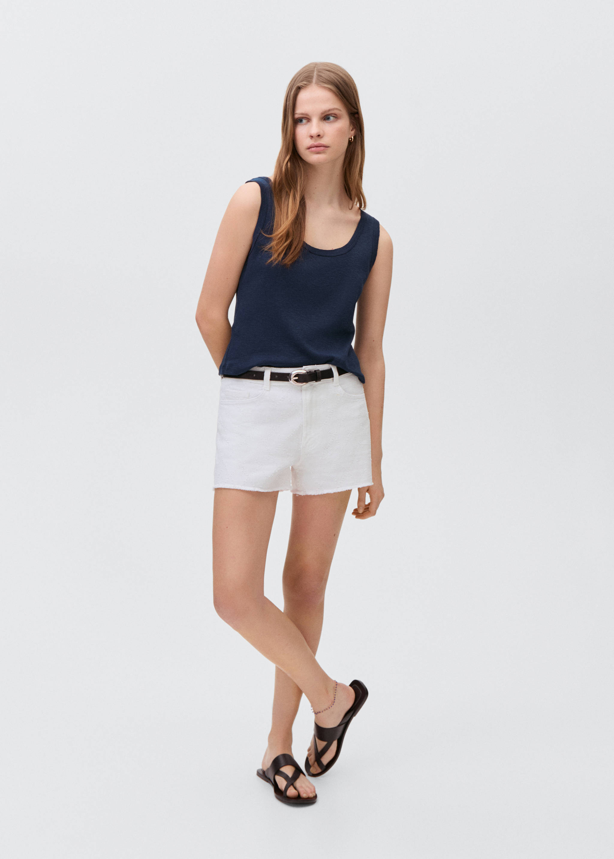 T-shirt sans manches coton - Plan général