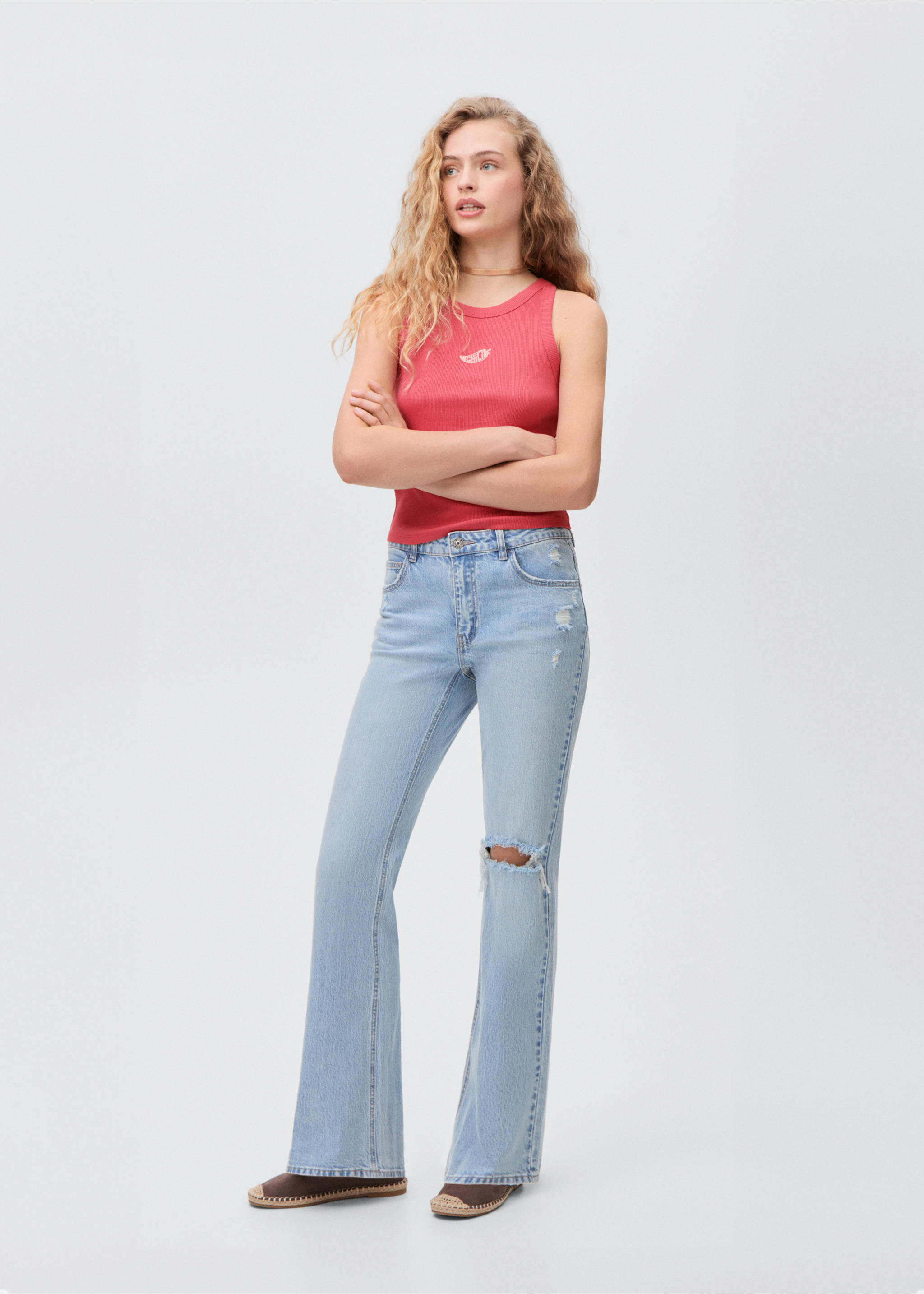 Top crop estampado - Plano general, Fresa. Ref: 87017689-00.